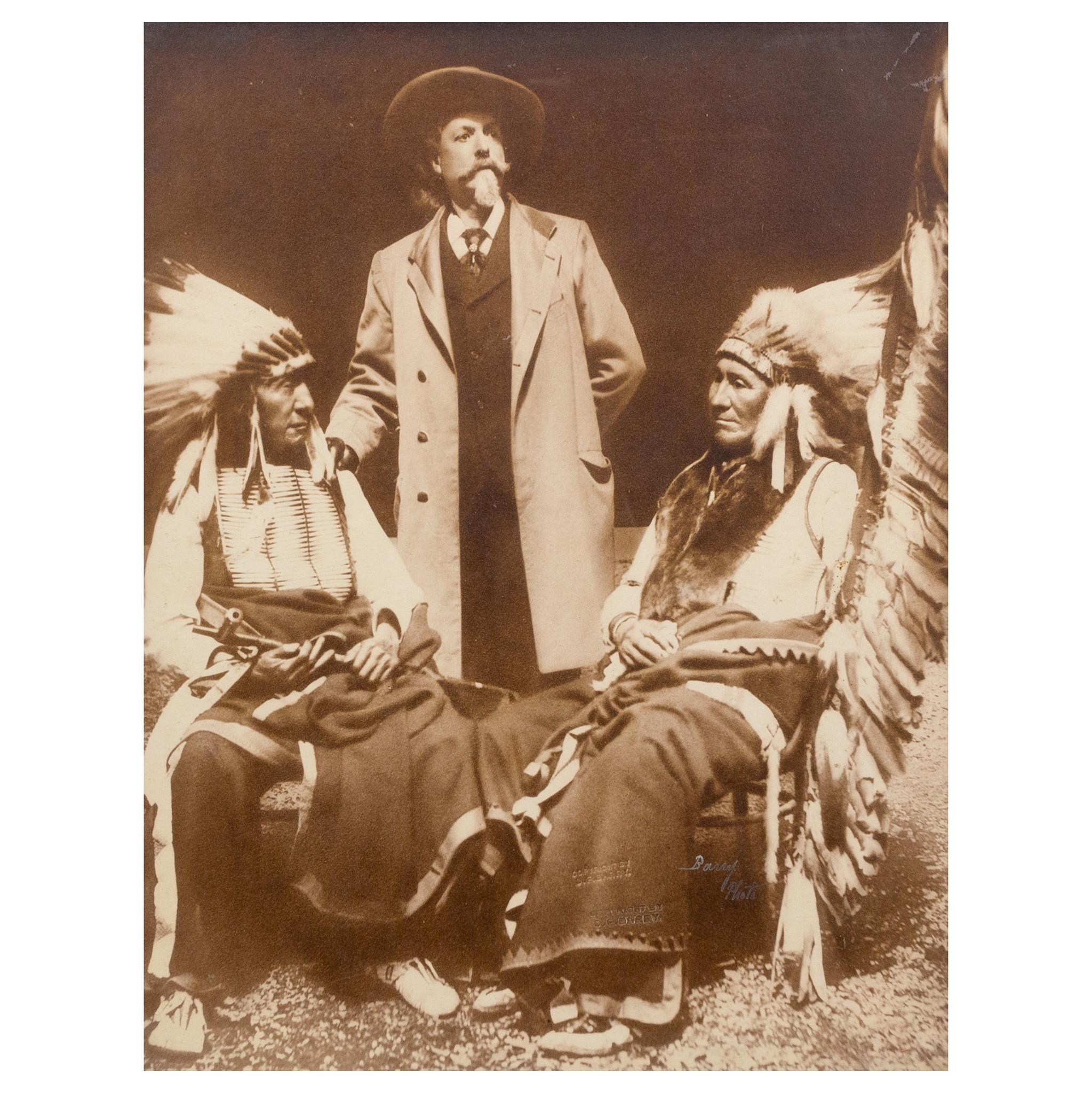 Original Buffalo Bill Cody, Chief Red Cloud, American Horse Photograph In Excellent Condition For Sale In Coeur d'Alene, ID