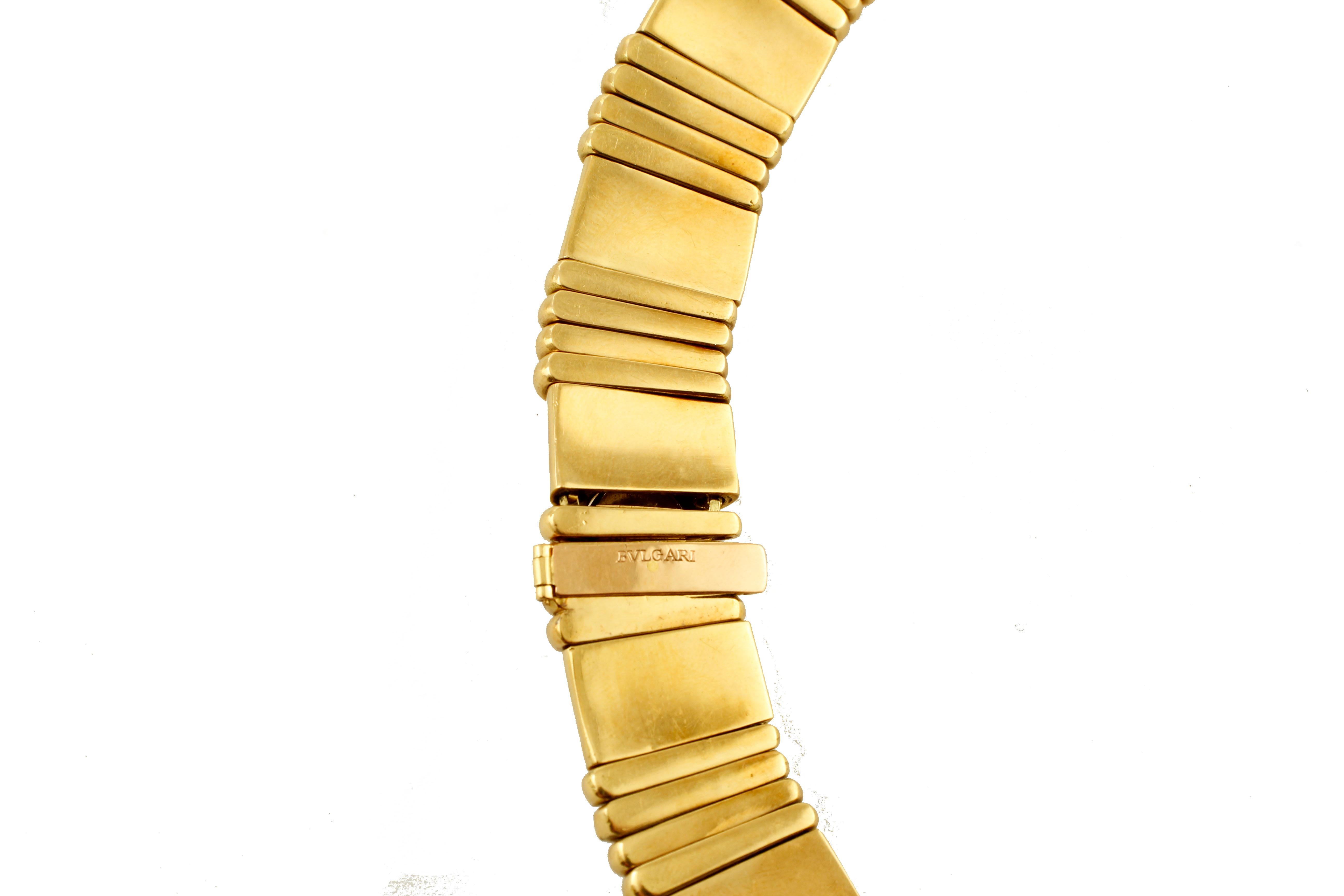 Bulgari Signed Choker Necklace in 18 Karat Yellow Gold 190.20g In Excellent Condition In Marcianise, Marcianise (CE)
