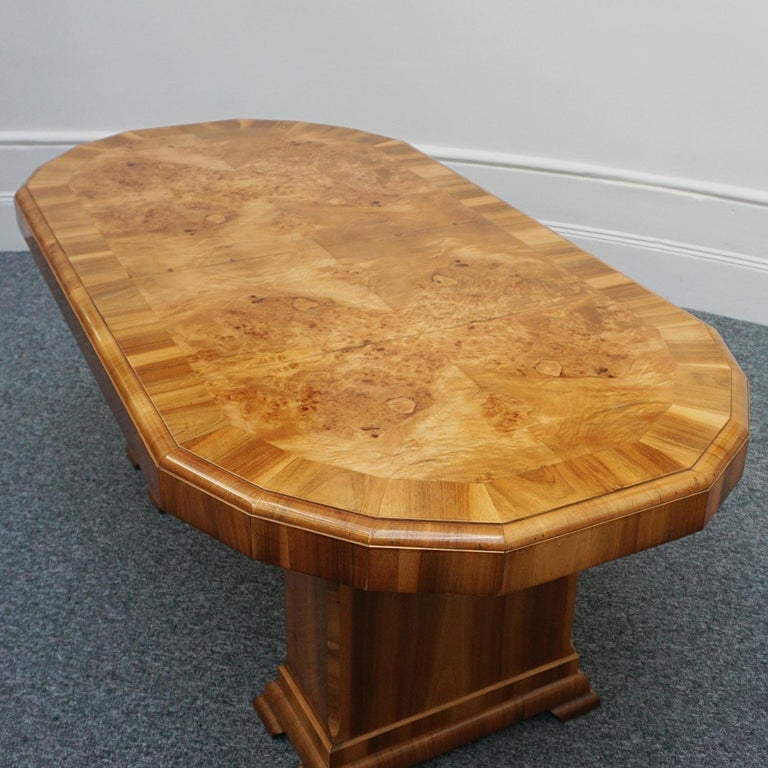 Original Table Original Burr and Figured Walnut Art Deco Dining Room Table, Circa 1930 ...