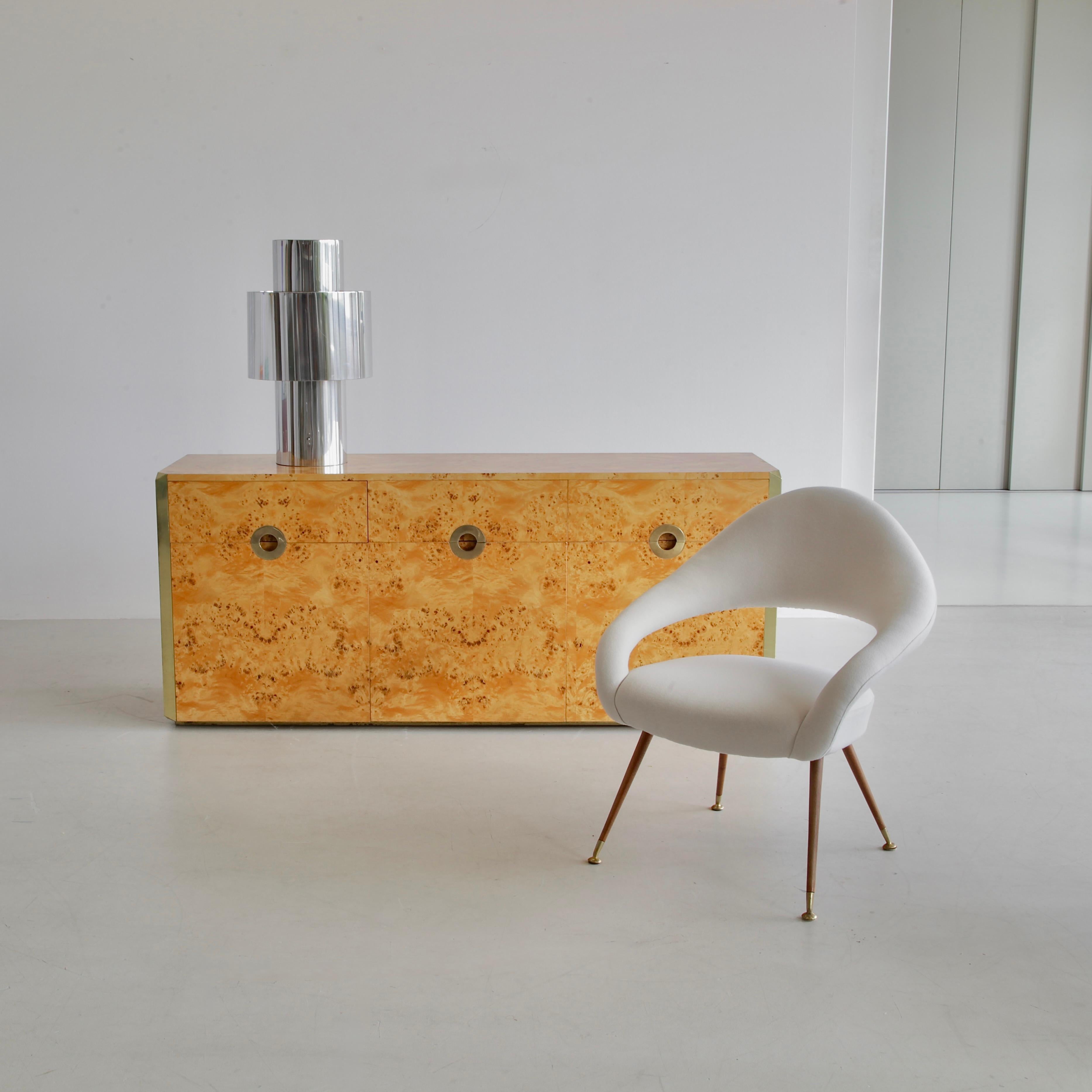 Credenza originale in Wood a 3 ante di Willy Rizzo, Sabot 1972 in vendita 2