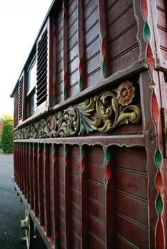 Original Burton's Styles Showman Wagon, Antique Wood, Circa 1900-1909