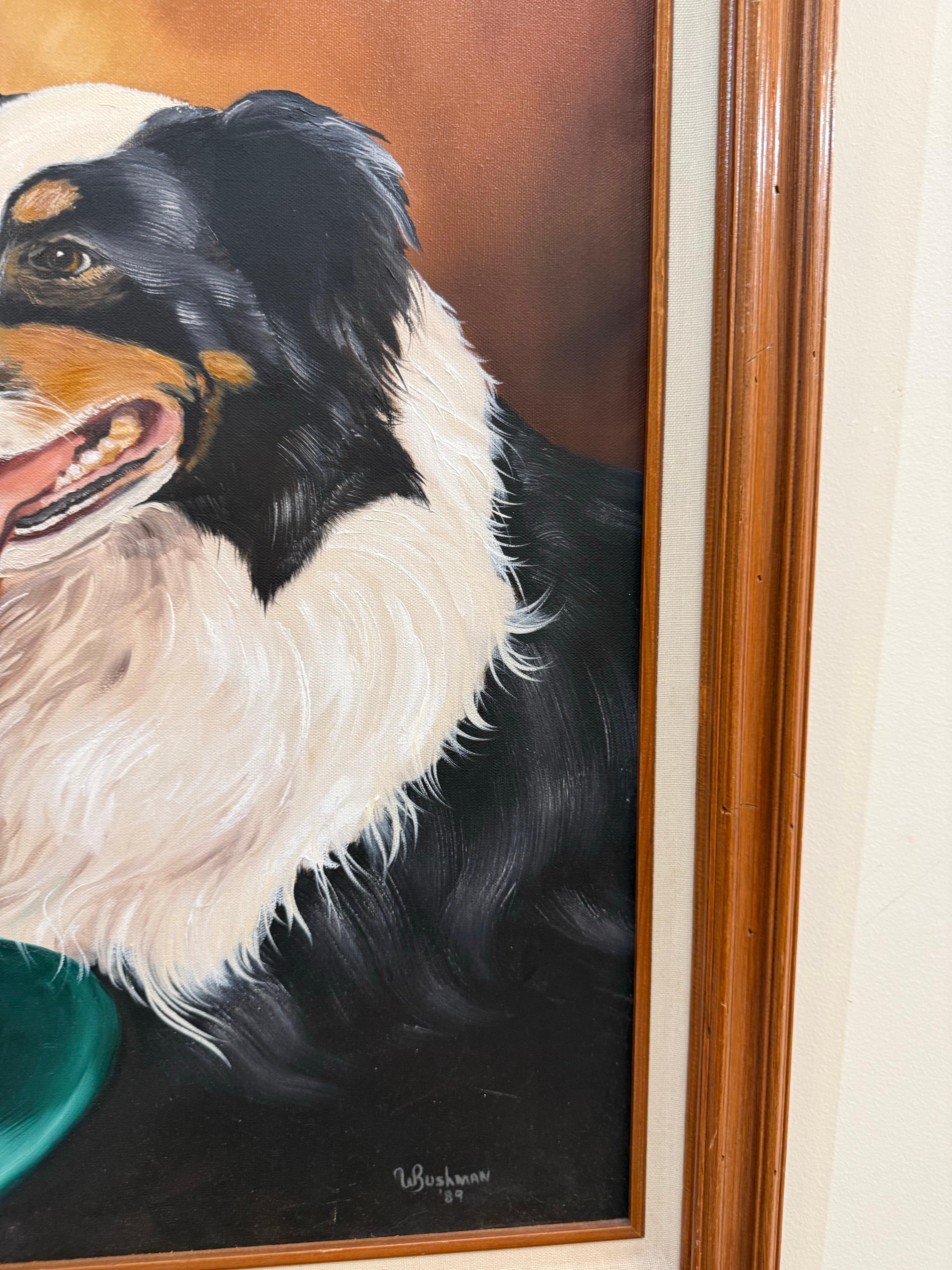 Altro Ritratto originale di cane boscimano, incorniciato, 1989 in vendita