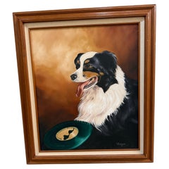 Original Bushman Dog Portrait, Framed, 1989
