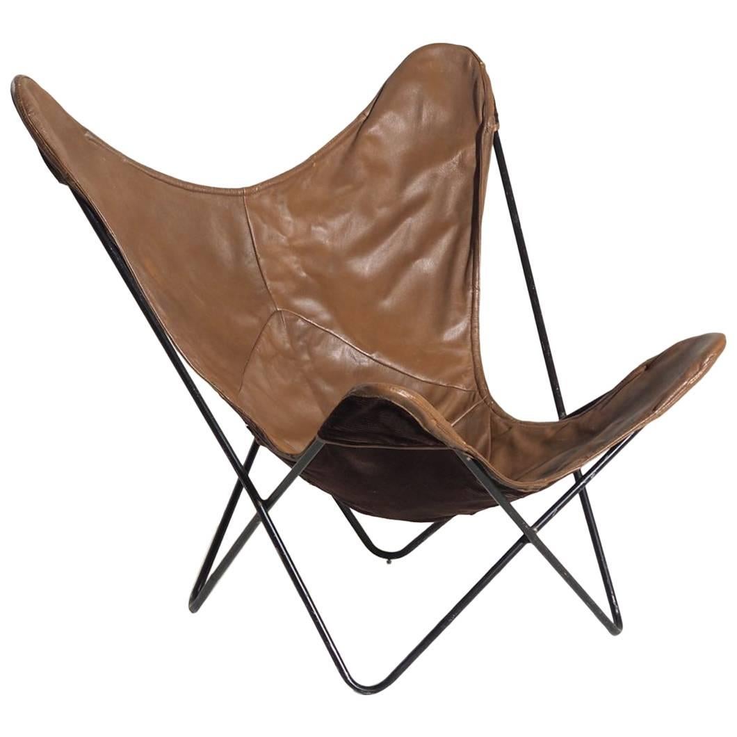 Original Butterfly Chair in Brown Leather and Black Steel