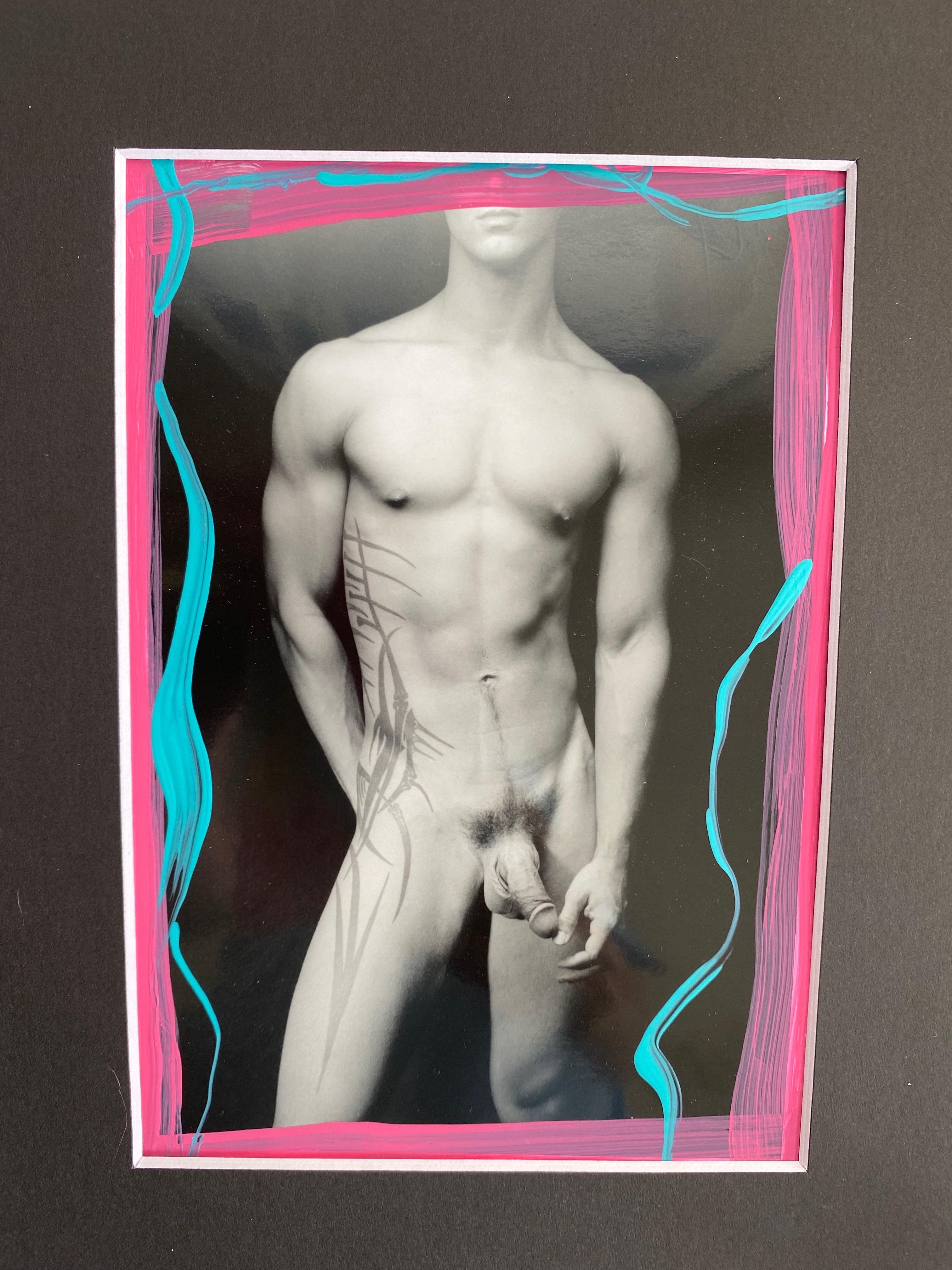 Modern Original B&W Male Nude Fine Art Photograph by George Machado NYC, 1997