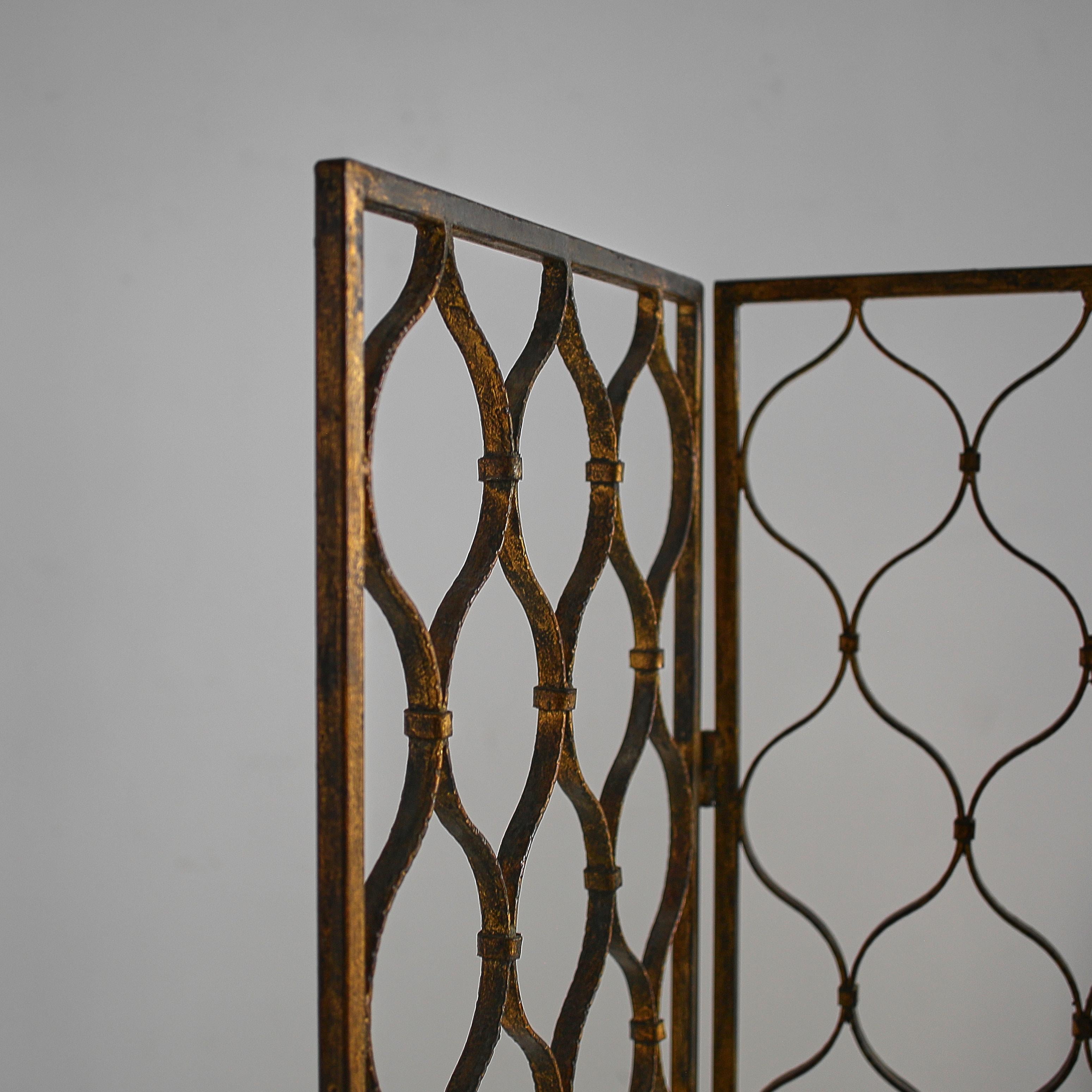 Mid-20th Century Original C.1950S Spanish Gilt Iron Screen