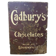 Cadbury's - Panneau original en émail chocolat