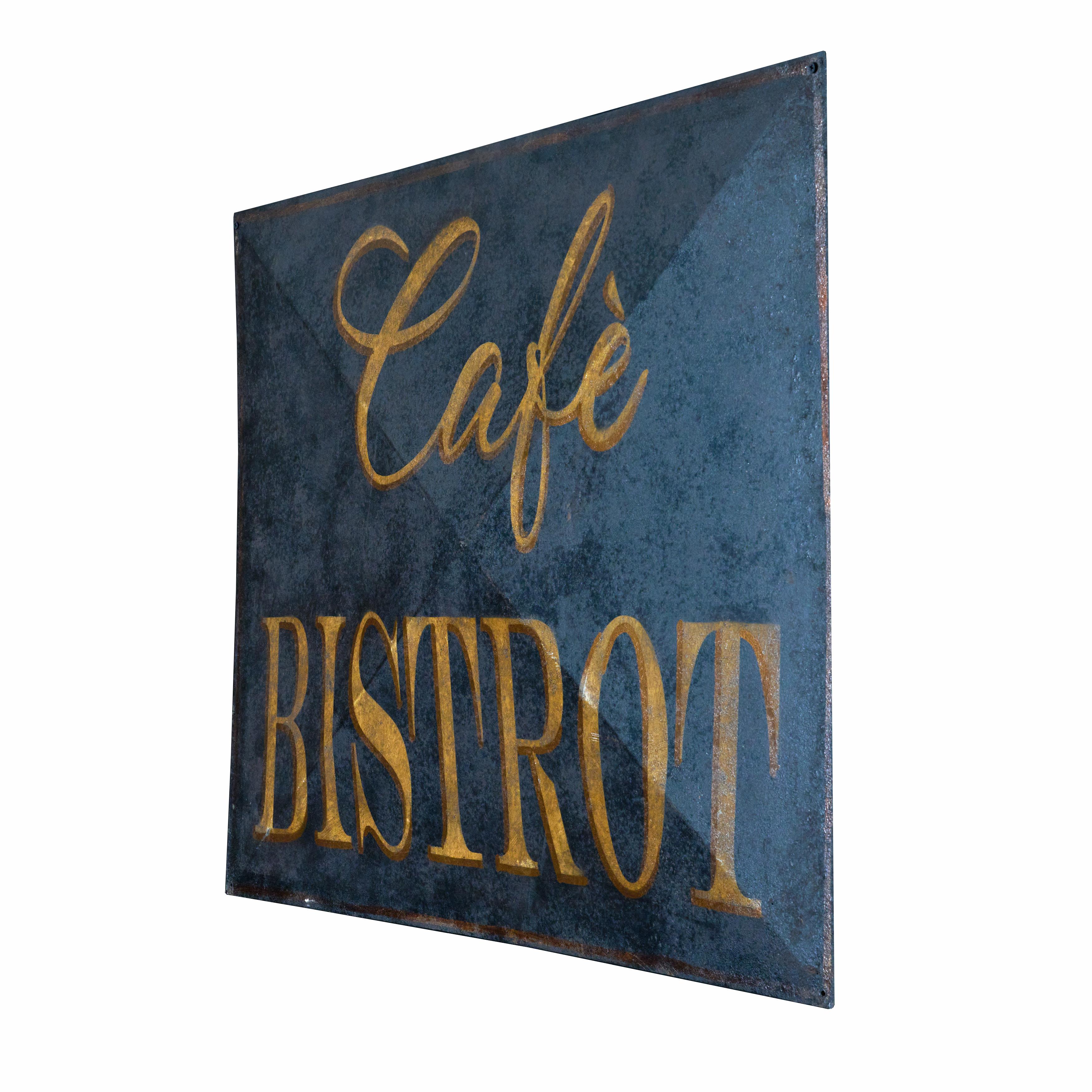 Cafe Bistroschild im Originalstil (Französisch) im Angebot