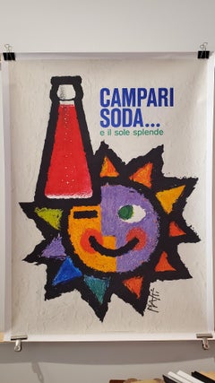 Original Campari Soda Poster, by Piatti 1950