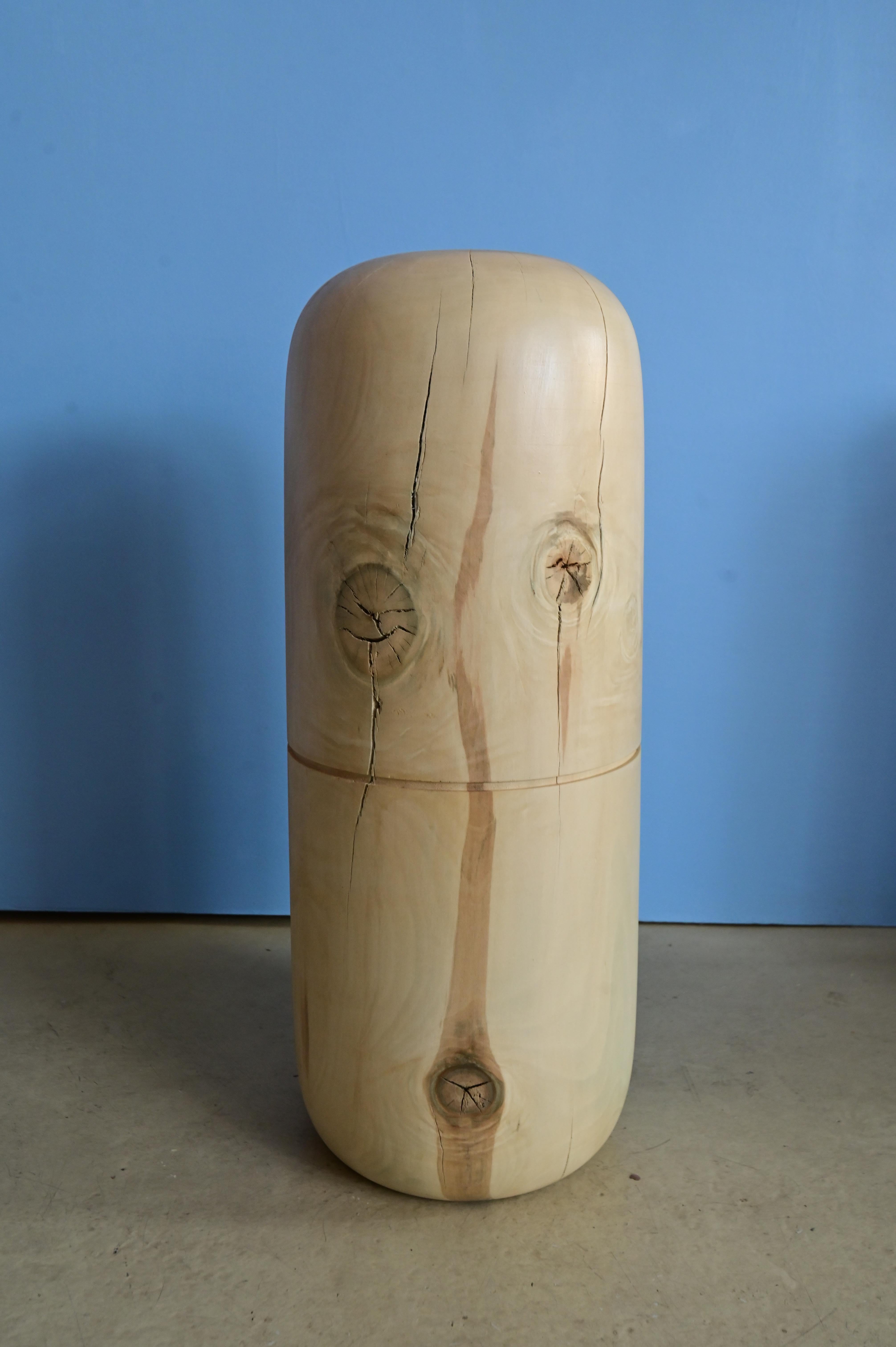 Original Capsule Wooden Floor Vase For Sale 3
