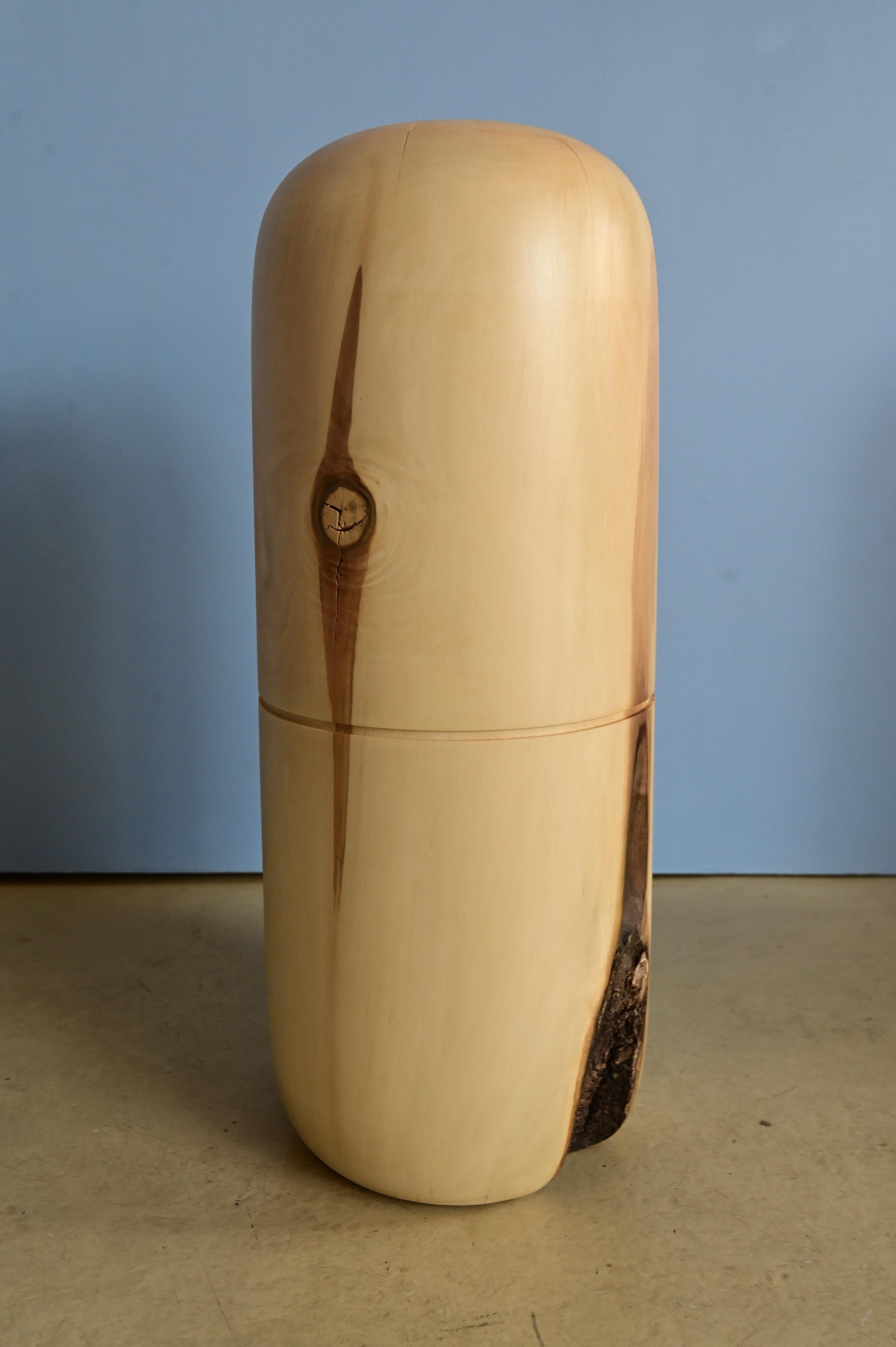 Original Capsule Wooden Floor Vase For Sale 1