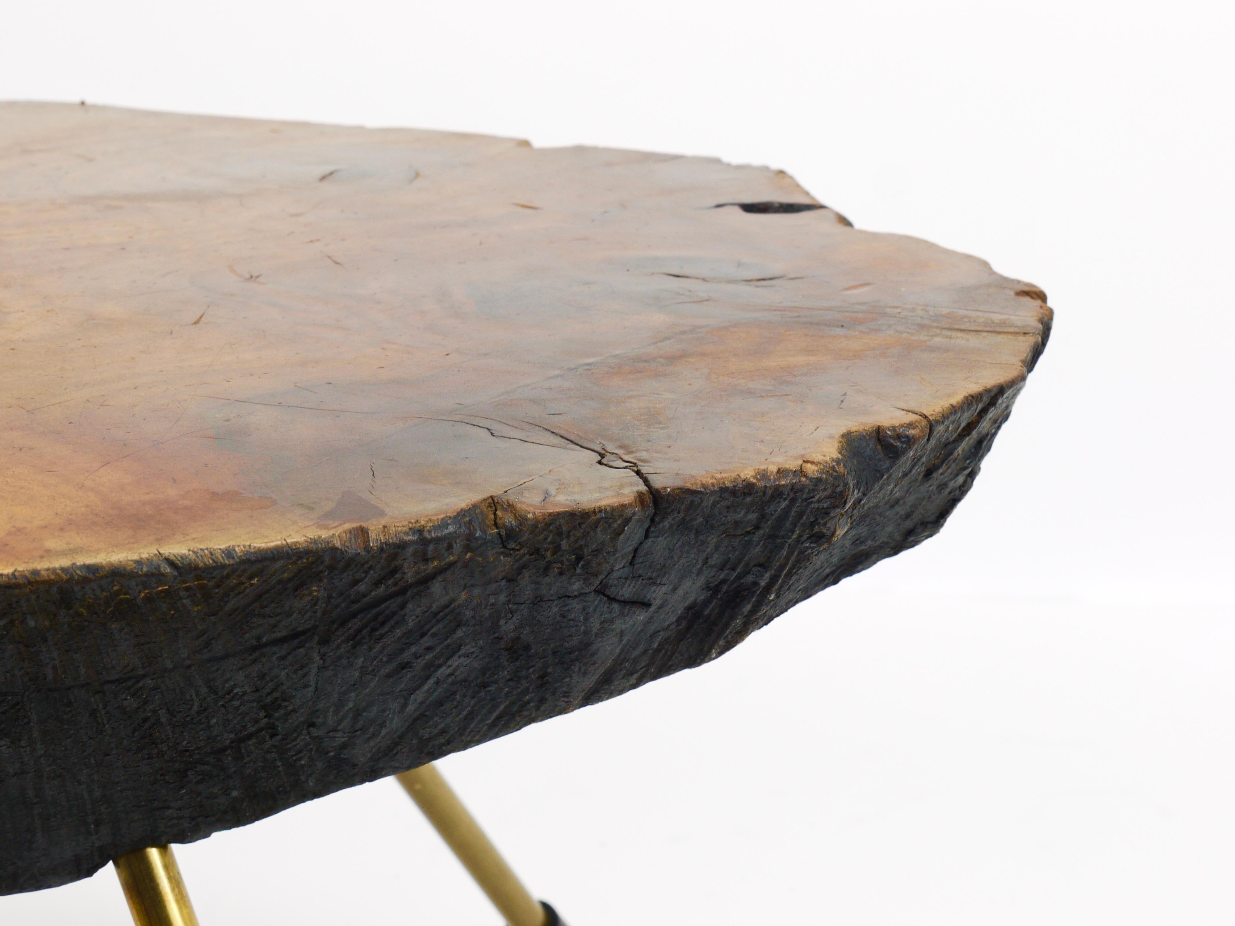 XX secolo Tavolino originale Carl Aubock con tronco d'albero in noce, anni '50 in vendita