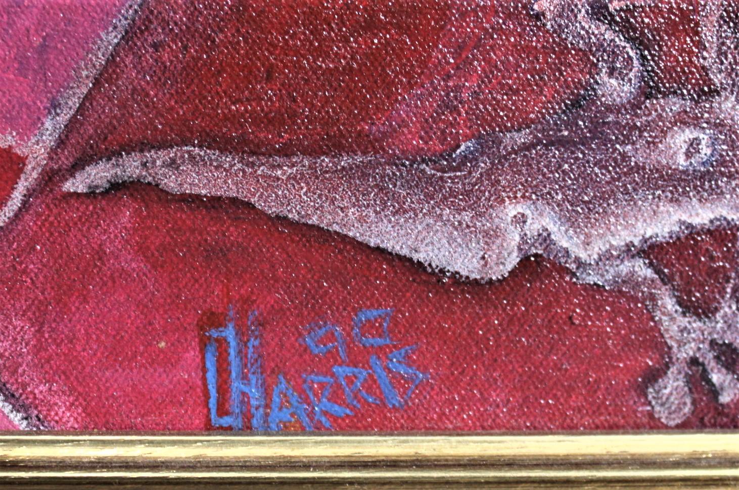 Original Carlisle Harris Modernistisches abstraktes Acrylgemälde auf Leinwand ohne Titel im Angebot 2