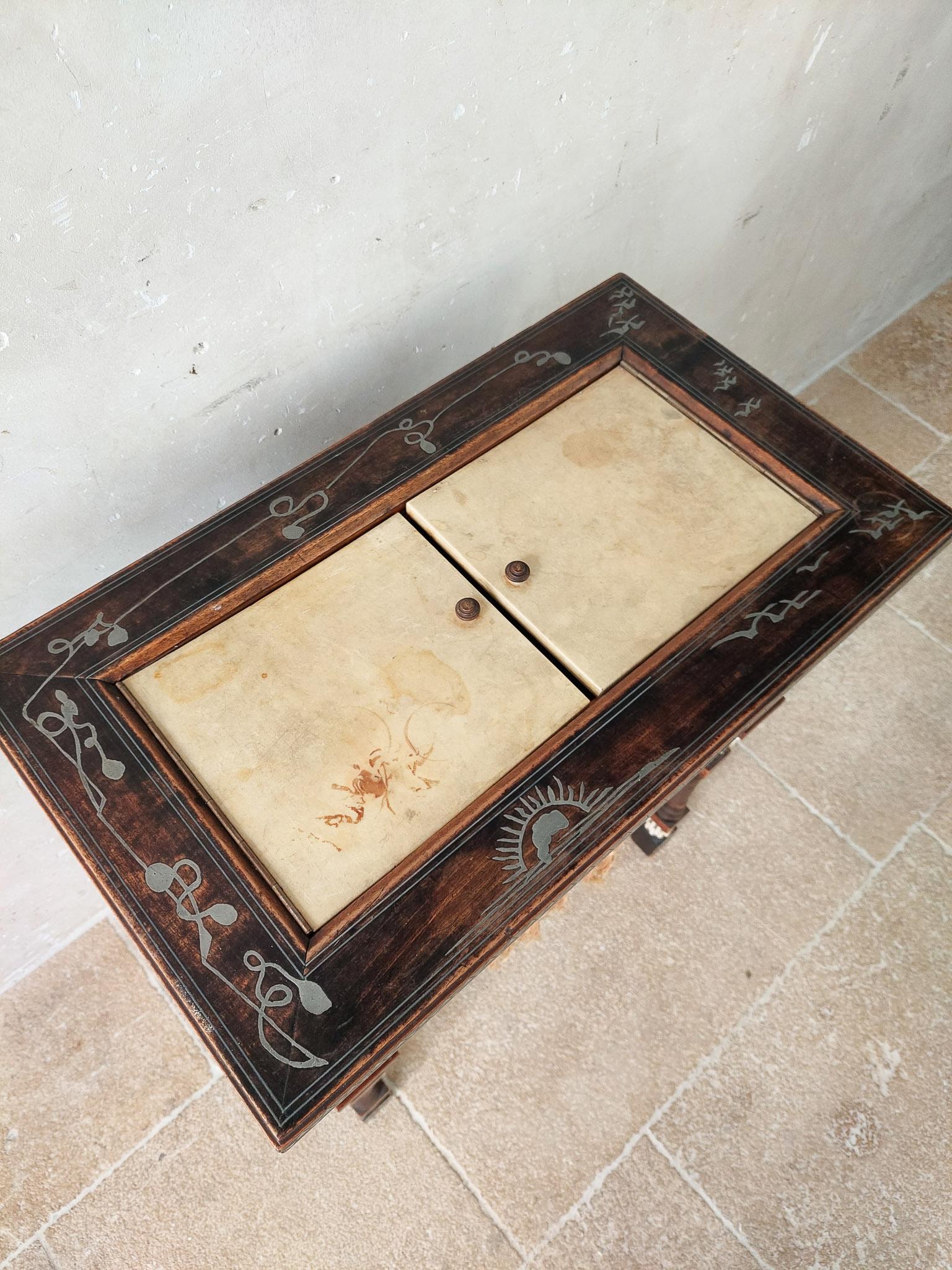 Original Carlo Bugatti Tea Table, Sewing Table, Cabinet, Late 19th Century 2