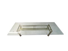 Original Carlo Scarpa "Doge" Dining Table, Steel Base and Glass Top, 1960s