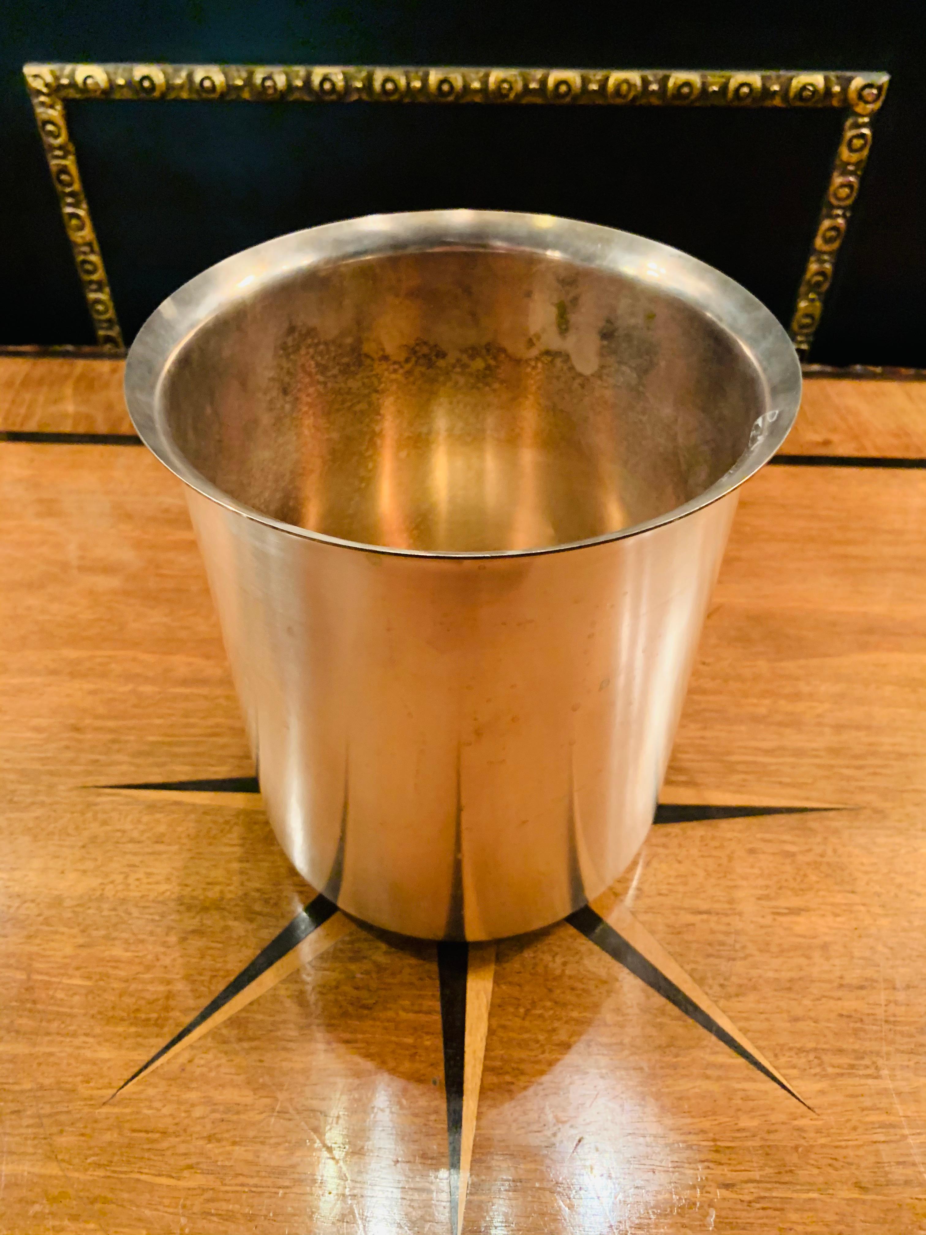 Original Cartier Ice Bucket with Insert Framed with Lapis Lazuli Stones 7