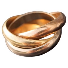 Used Original Cartier Ring Trinity in 750 White Gold Yellow Gold Rose Gold 11.25 gram