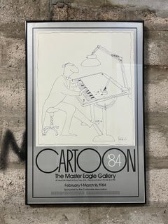 Original Cartoon '84 The Master Eagle Gallery Framed Exhibition by Arnie Levin.