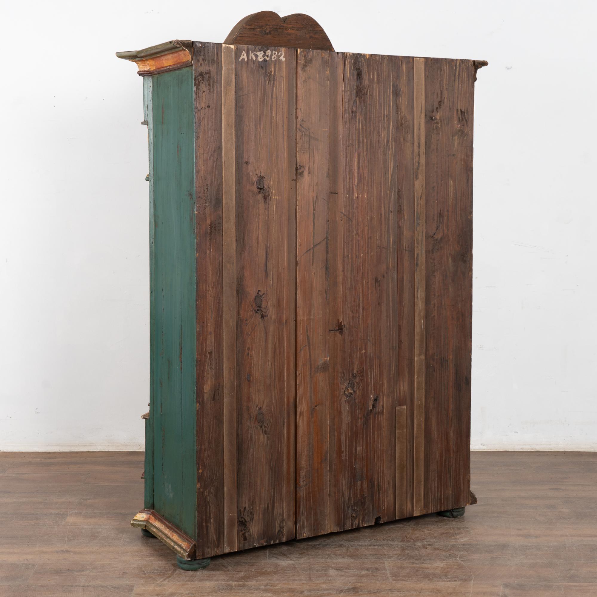 Original Carved and Painted Austrian Armoire or Shrunk, dated 1836 For Sale 10