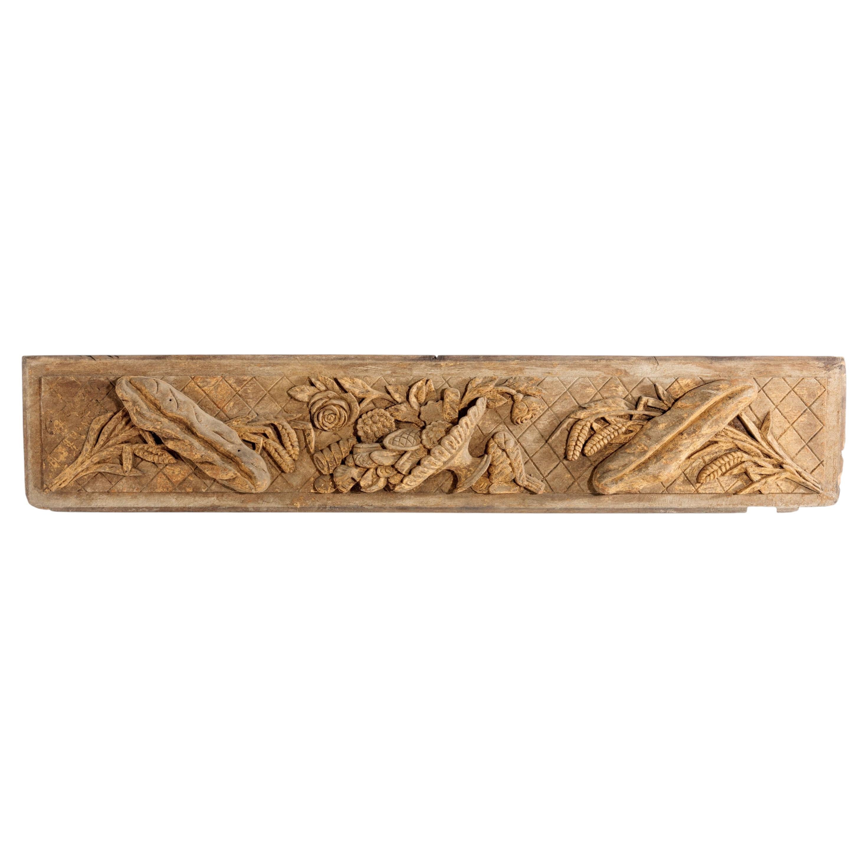 Original Carved Wood 19th Century Boulangerie Trade Sign