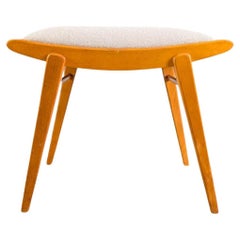 Original Casala Midcentury Hocker Deutschland 1960 Buche Vintage By