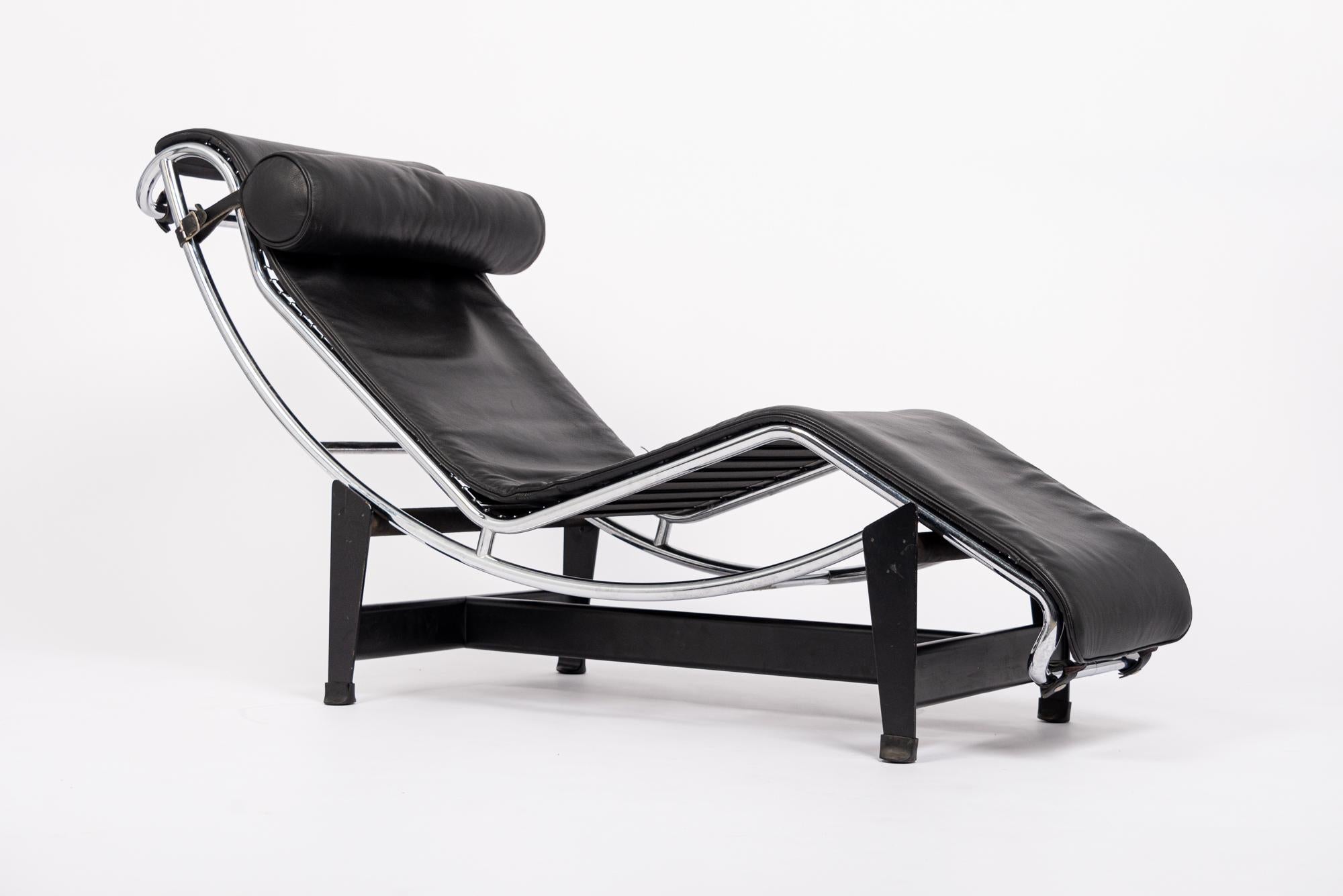 The LC4 chaise lounge is a Bauhaus classic and is included in the permanent collection of the Museum of Modern Art in New York. Each piece is signed, numbered and manufactured by Cassina under exclusive worldwide license from the Le Corbusier