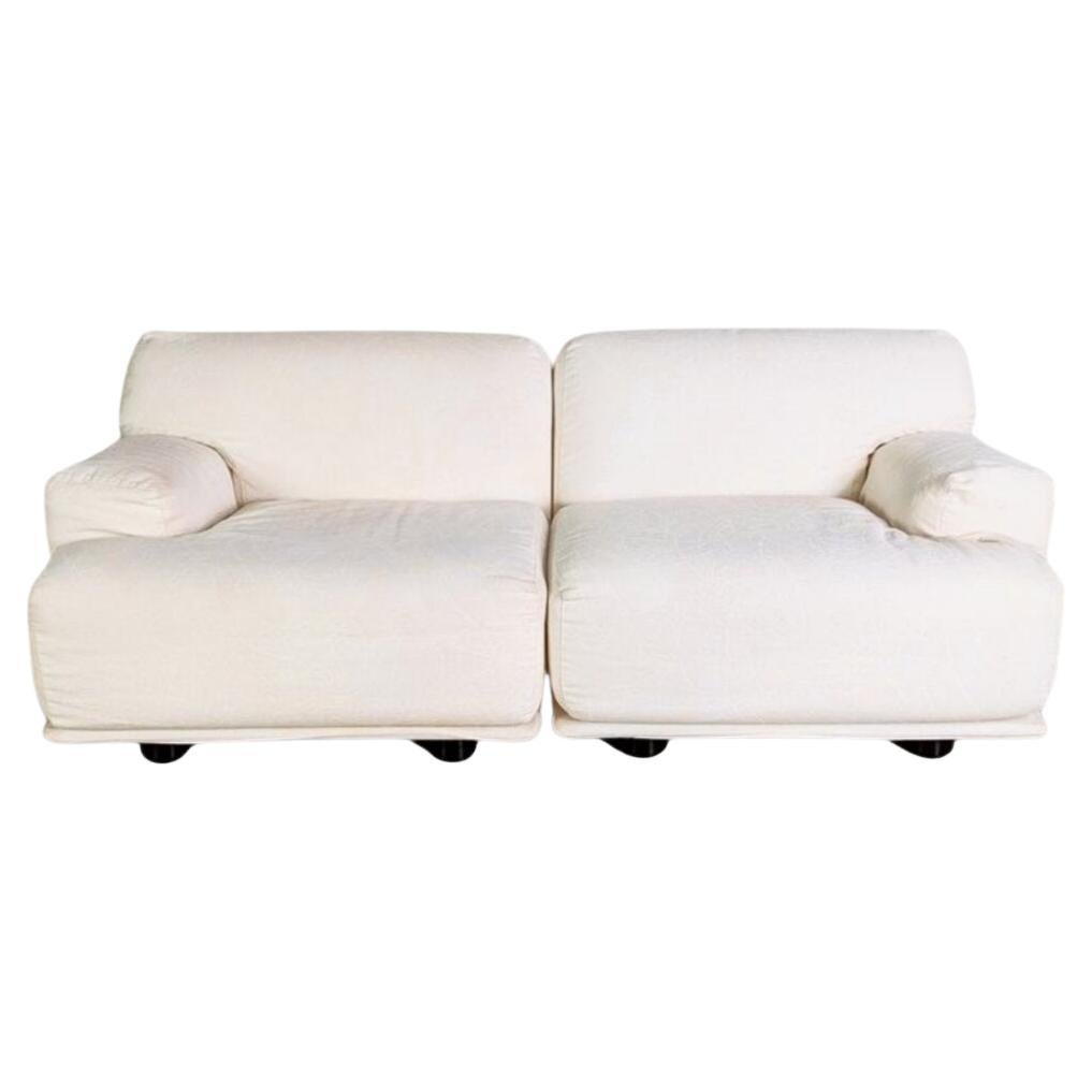 Original Cassina Fiandra Sofa Couch Vico Magistretti Zweisitzer Design