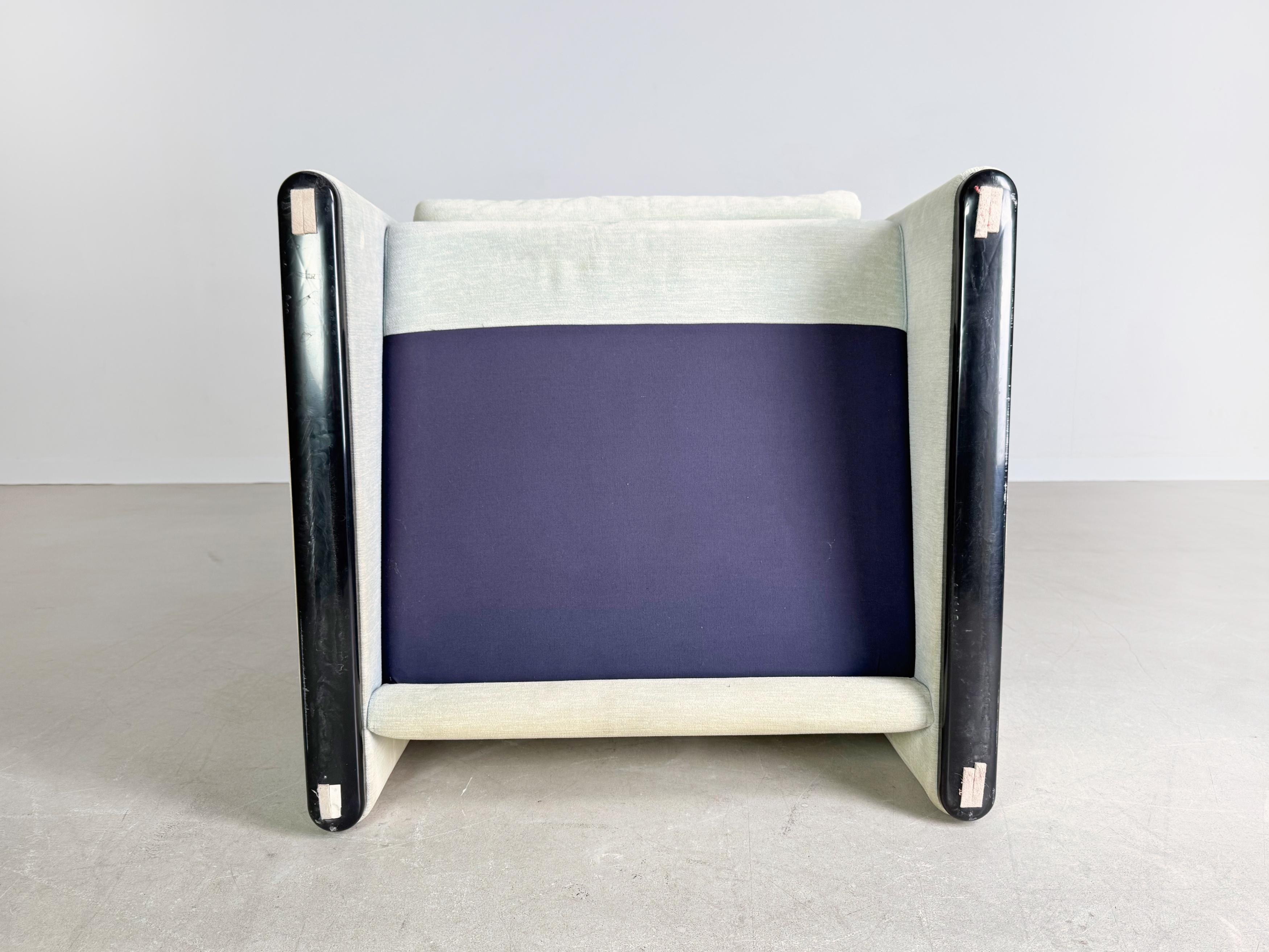 Original Cassina Maralunga Sessel Vico Magistretti Stoff türkis en vente 5