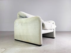 Original Cassina Maralunga Sessel Vico Magistretti Stoff türkis