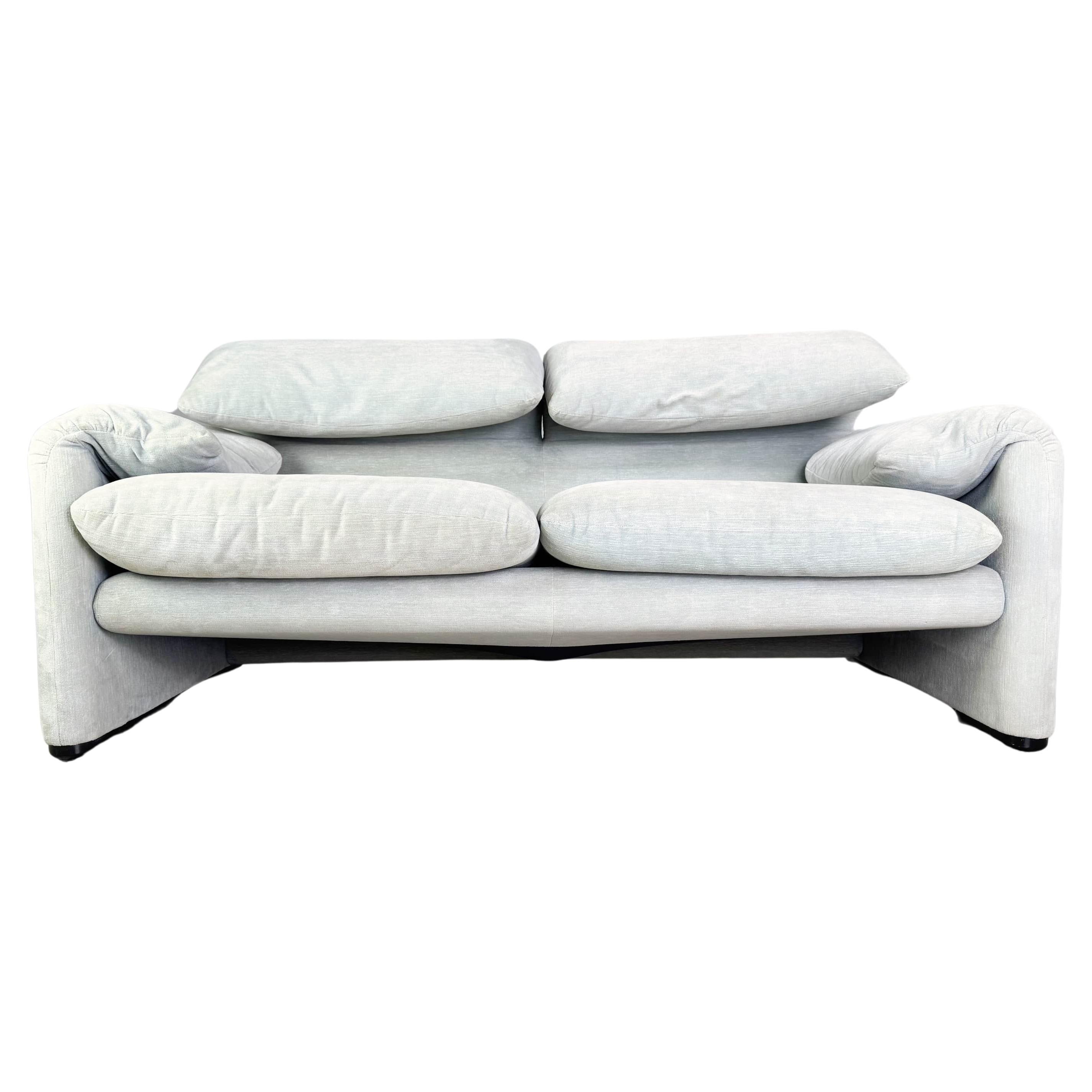 Original Cassina Maralunga Zweisitzer Sofa Couch Vico Magistretti