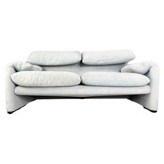 Vintage Original Cassina Maralunga Zweisitzer Sofa Couch Vico Magistretti