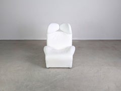 Original Cassina Wink Chair Sessel Toshiyuki Kita Leder weiß Design