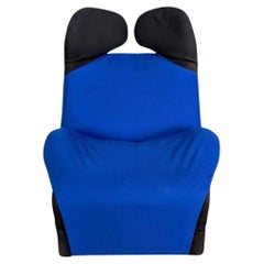 Original Cassina Wink Chair Sessel Toshiyuki Kita schwarz blau Stoff