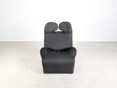 Original Cassina Wink Chair Sessel Toshiyuki Kita schwarz Stoff
