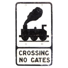 Original Cast Iron Railroad Crossing Sign