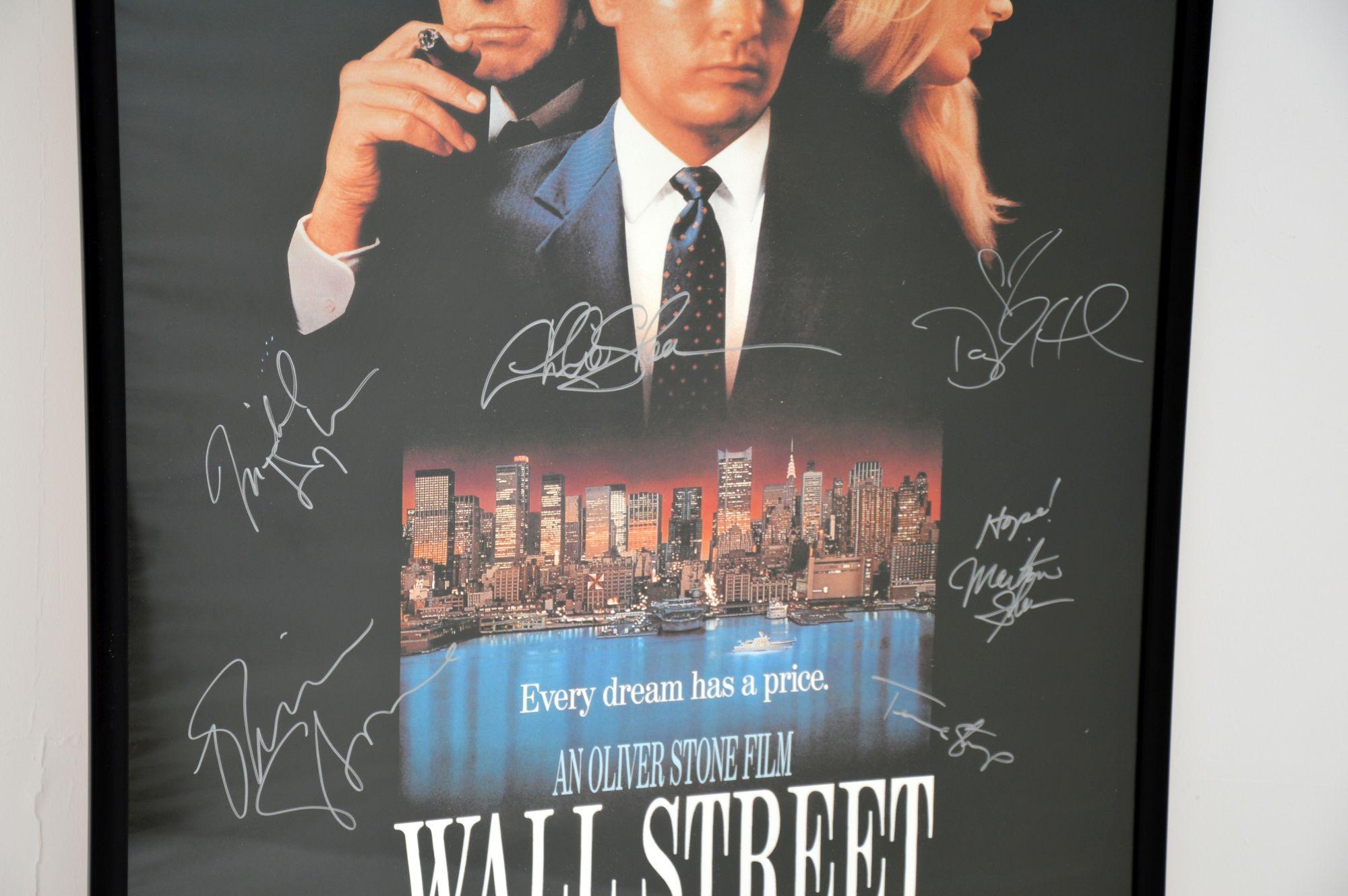 Paper Original Cast Signed Wall Street Movie Poster