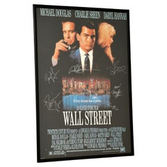 Original Cast Signed Wall Street Movie Poster