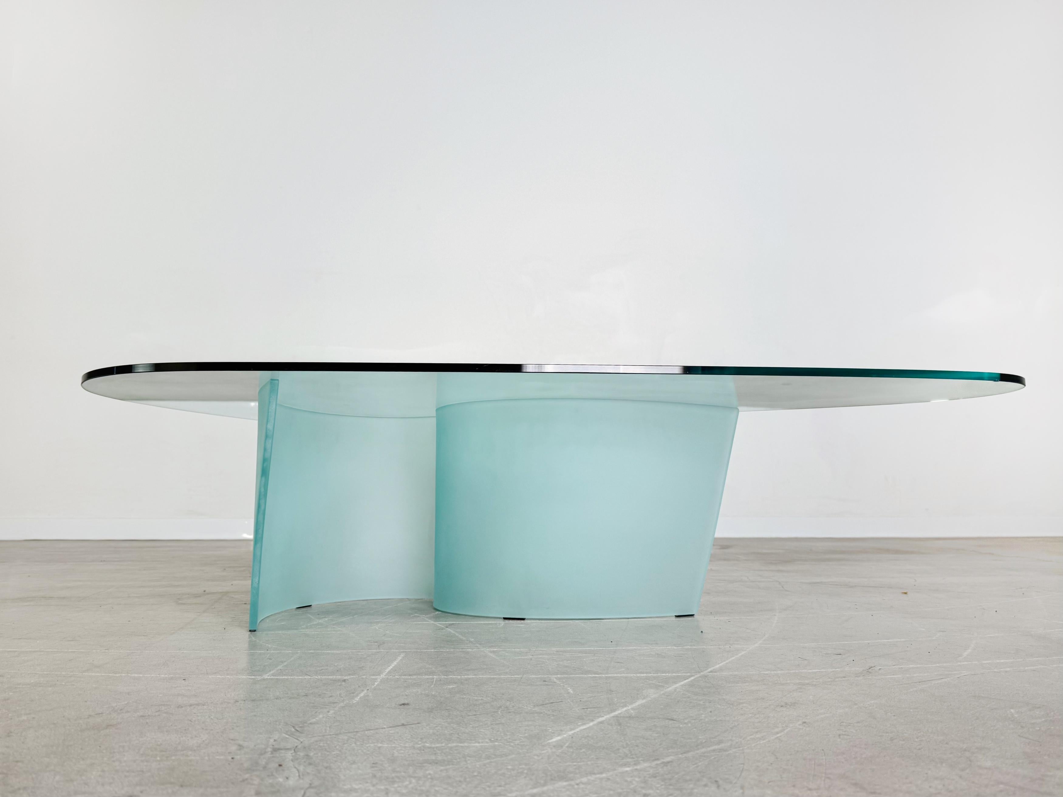 Original Couchtisch-Design-Couchtisch Cattelan Italia, Italien (Glas) im Angebot