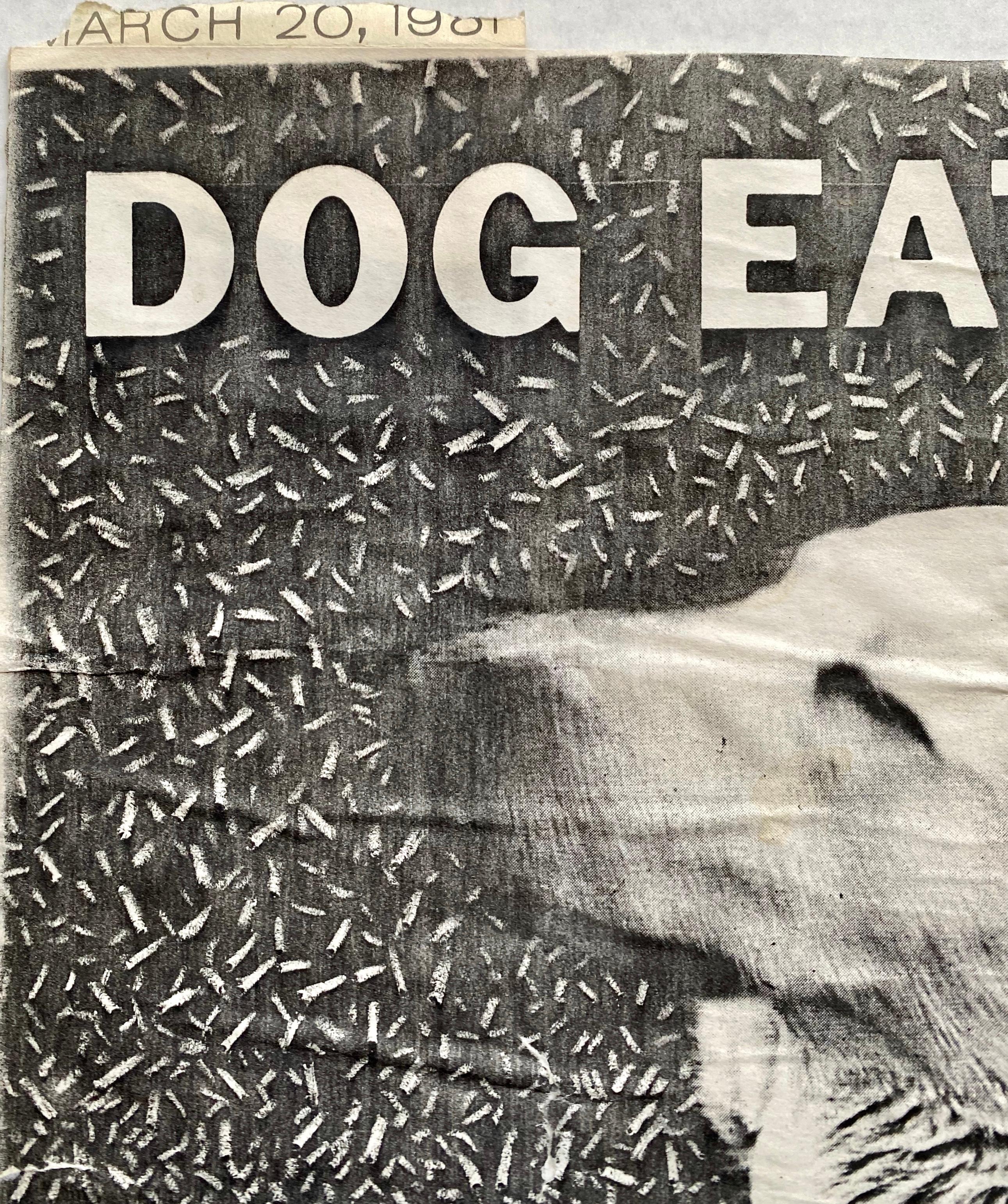Rare vintage original CBGB club flyer NYC, 1981:
“Dog Eat Dog” at CBGB 1981.

Measures: Offset print. 8.5 x 11 inches.
Fair to good overall vintage condition.
Guaranteed original.

Founded on the Bowery in New York City by Hilly Kristal in
