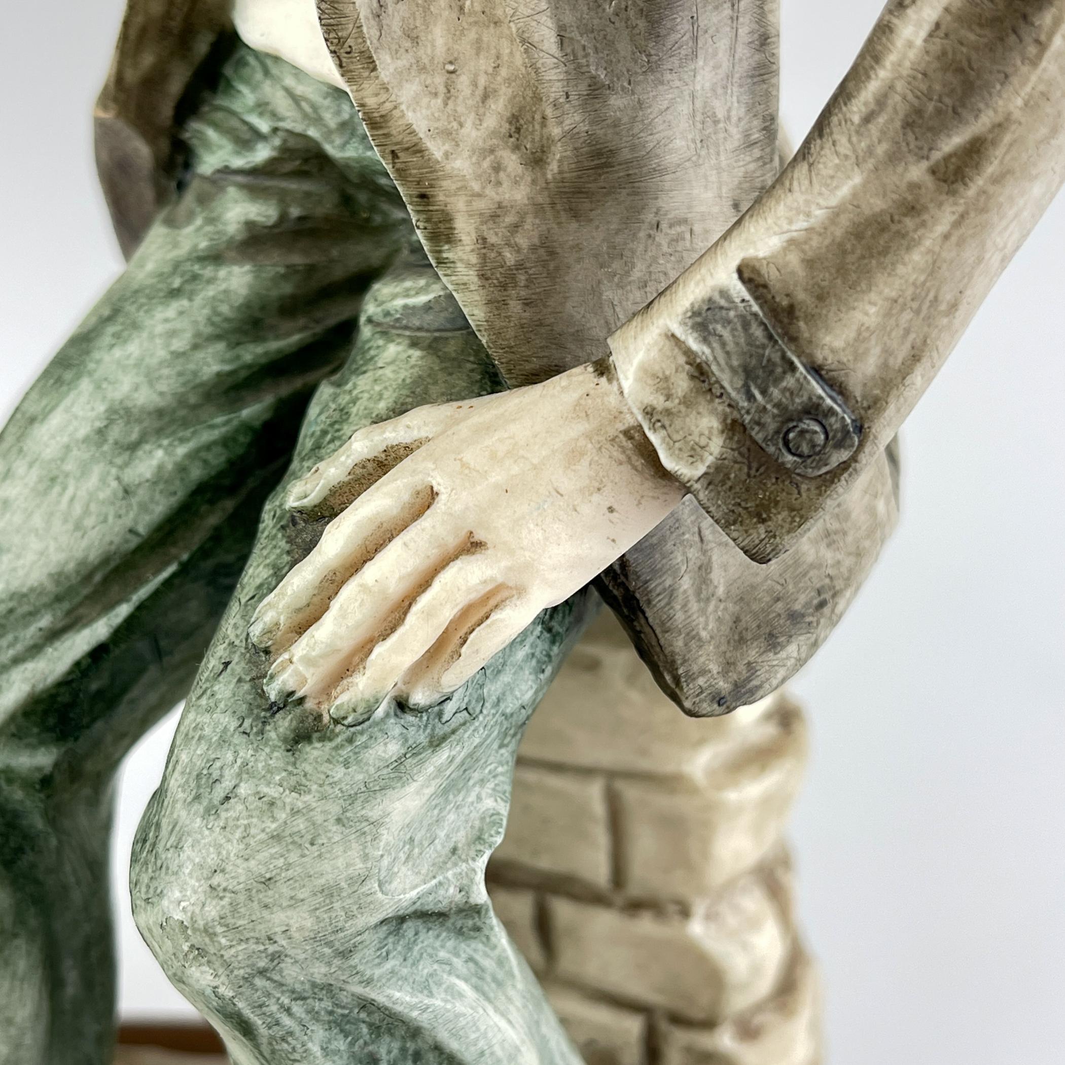Original ceramic sculpture Artist by Capodimonte, Italy 1970s For Sale 3