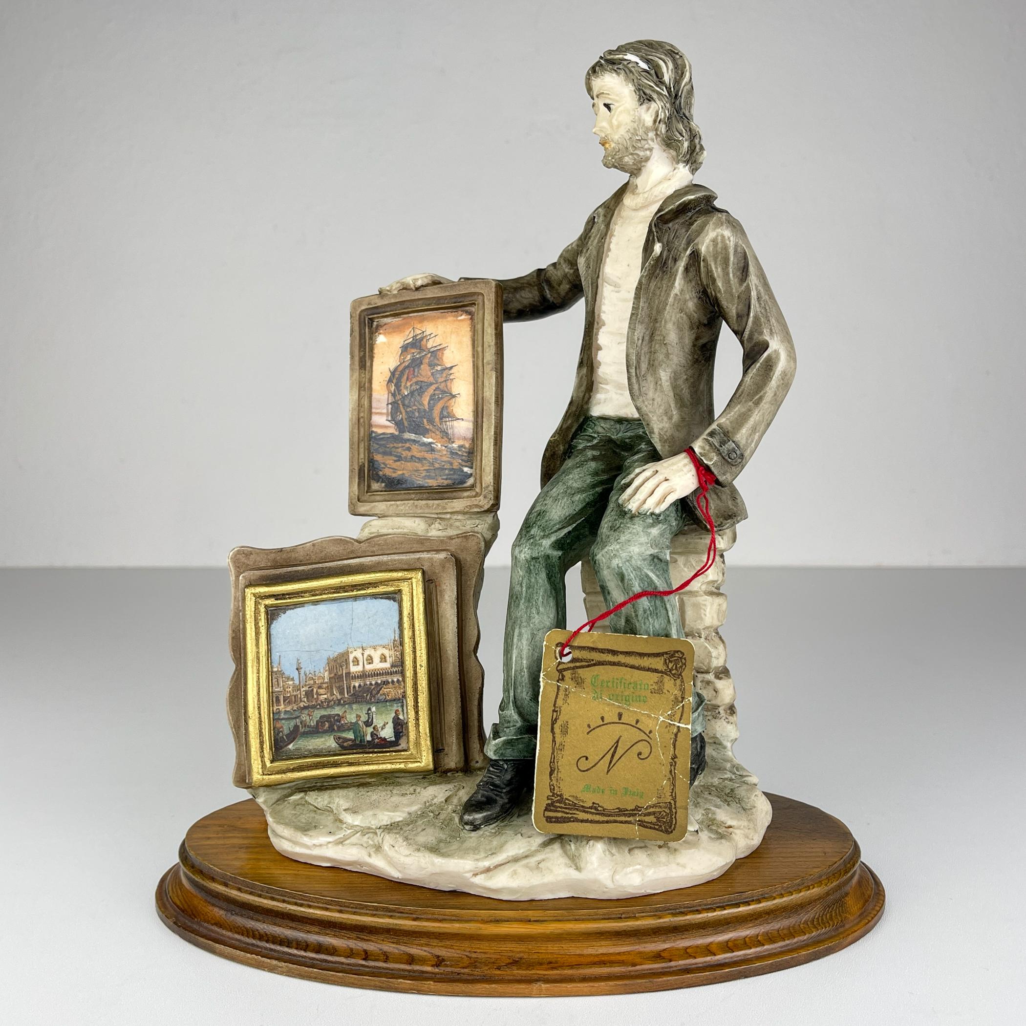 Original ceramic sculpture Artist by Capodimonte, Italy 1970s For Sale 6