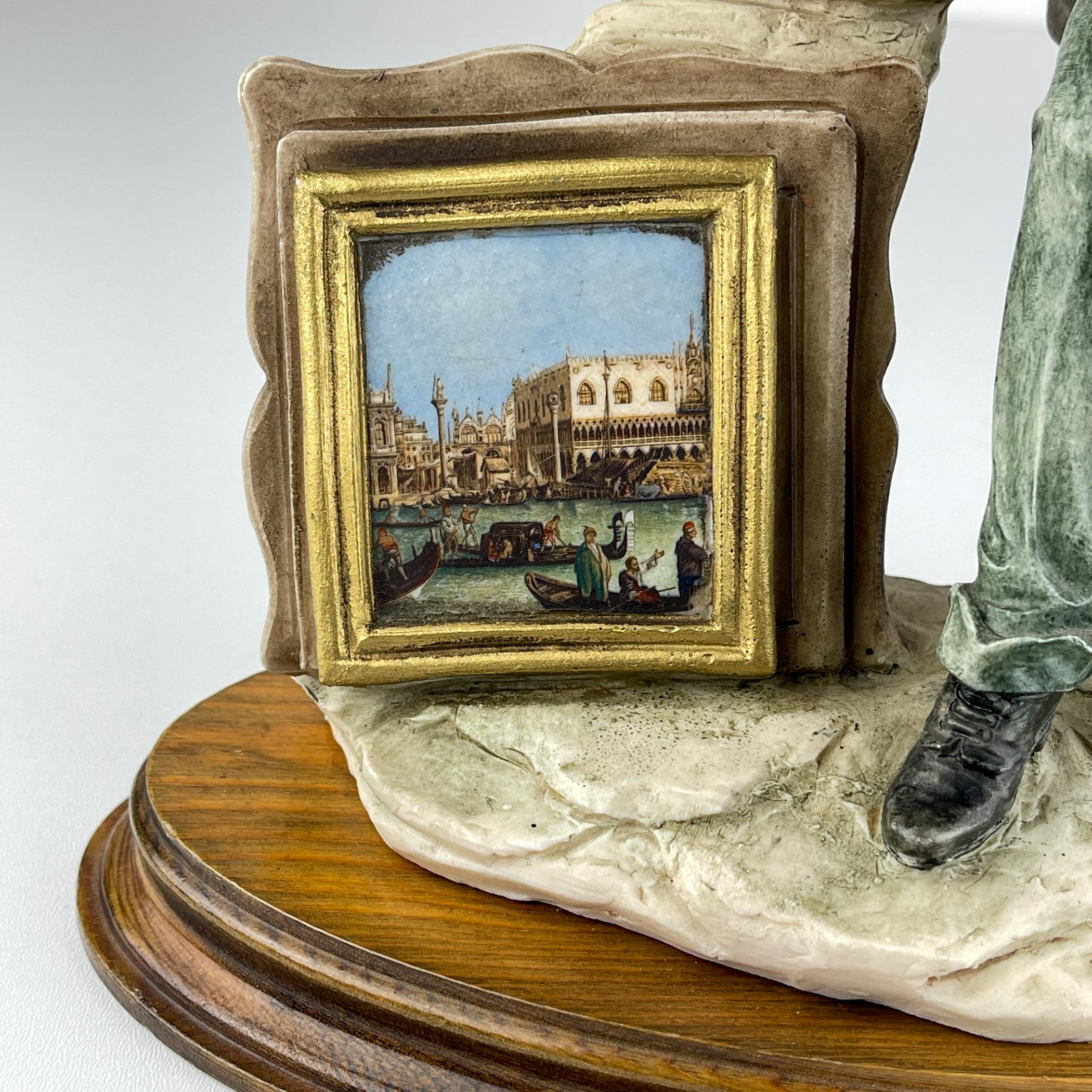 Mid-Century Modern Original ceramic sculpture Artist by Capodimonte, Italy 1970s For Sale