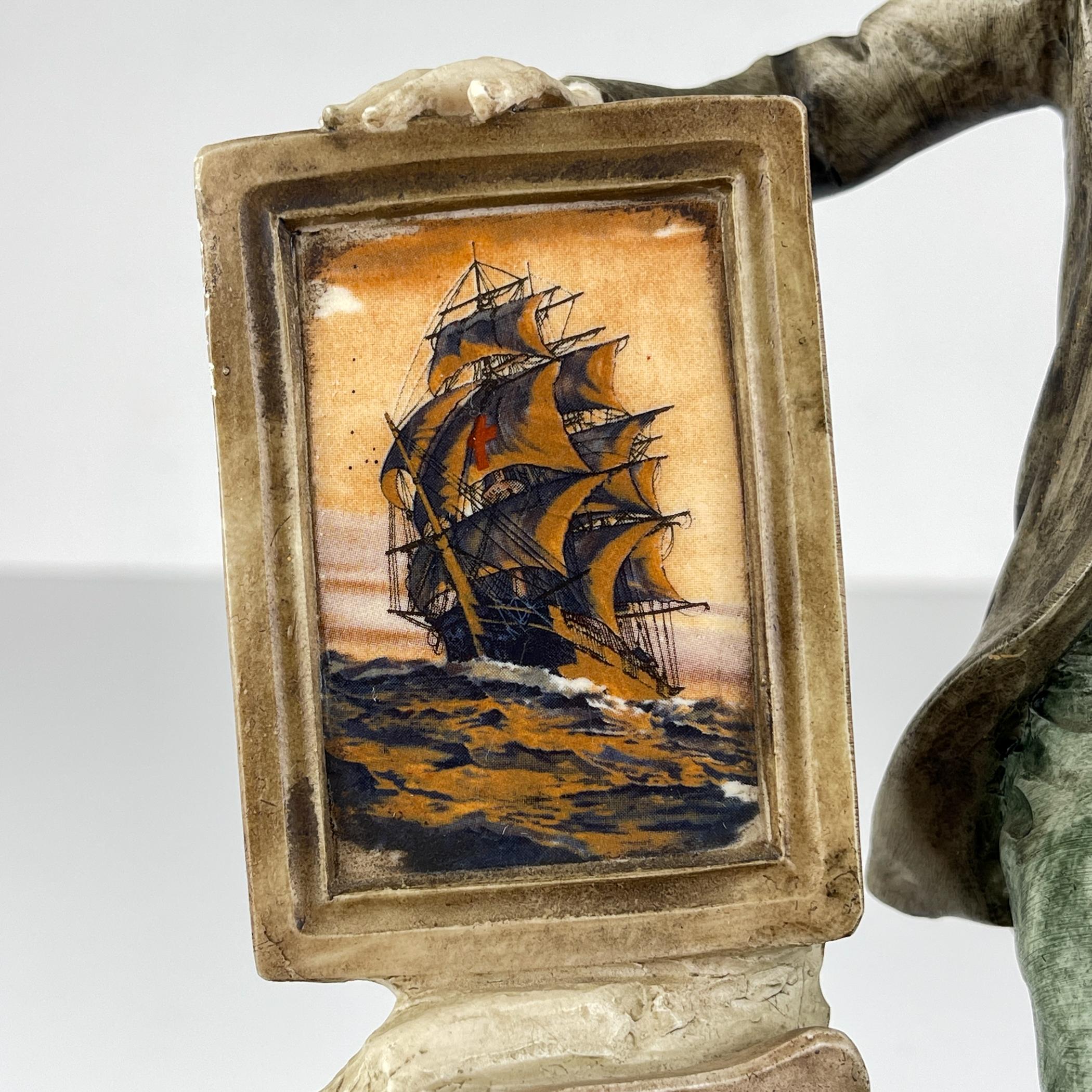 Italian Original ceramic sculpture Artist by Capodimonte, Italy 1970s For Sale