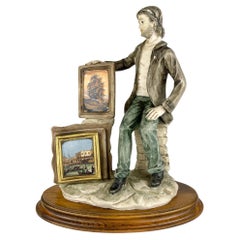 Escultura original de cerámica Artista de Capodimonte, Italia años 70