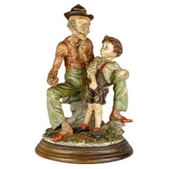 Scultura originale in ceramica di Giuseppe Armani per Capodimonte, Italia anni '70