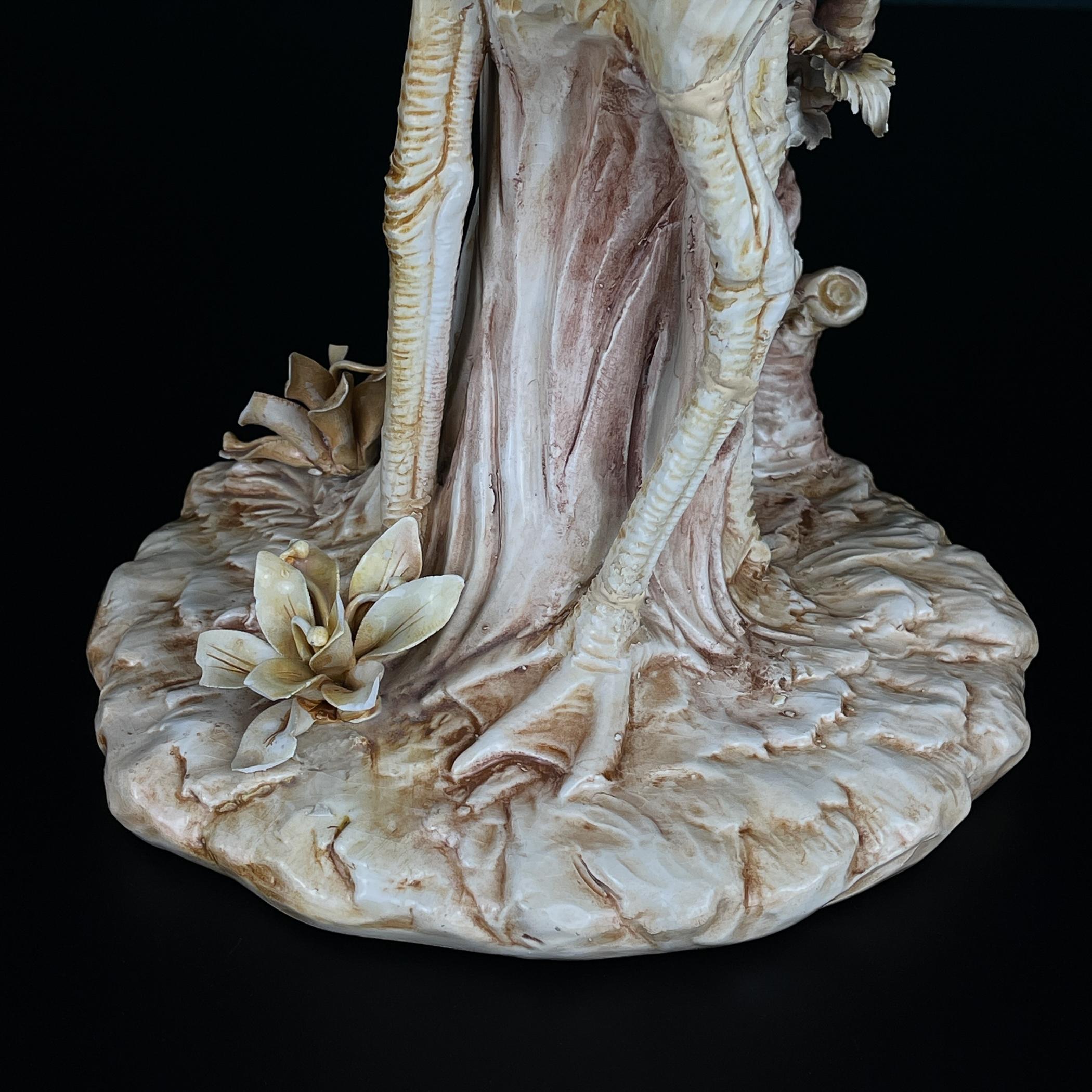 Sculpture originale en céramique représentant un flamant rose, réalisée à Bassano, en Italie, dans les années 1980 en vente 9