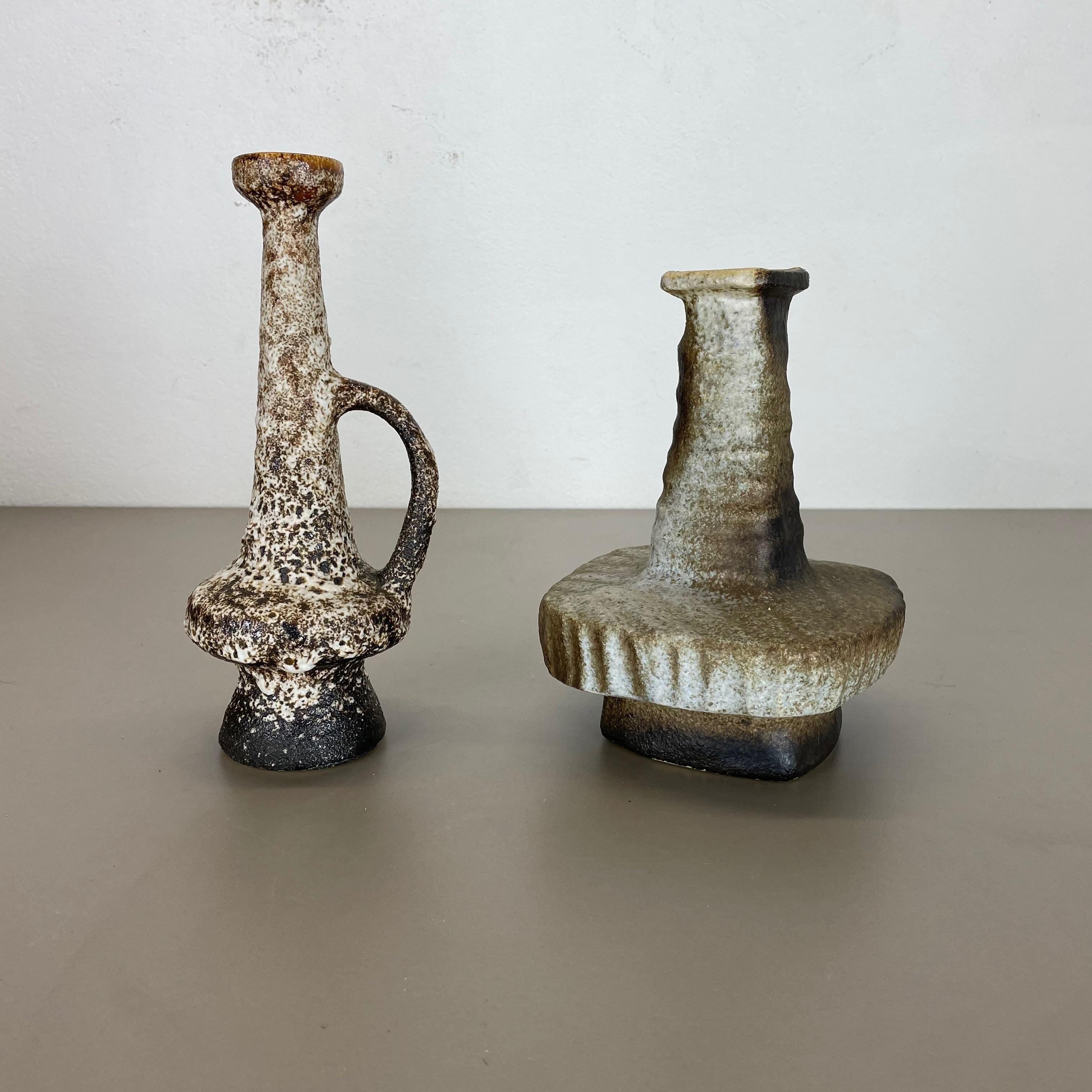 Mid-Century Modern Original Ceramic Studio Pottery Vase by Piet Vest Ceramics, Netherlands, 1970s For Sale