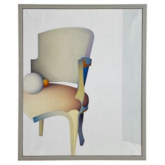 Original Chair L Painting by Alberto Labad 'Bilbao, Spain'