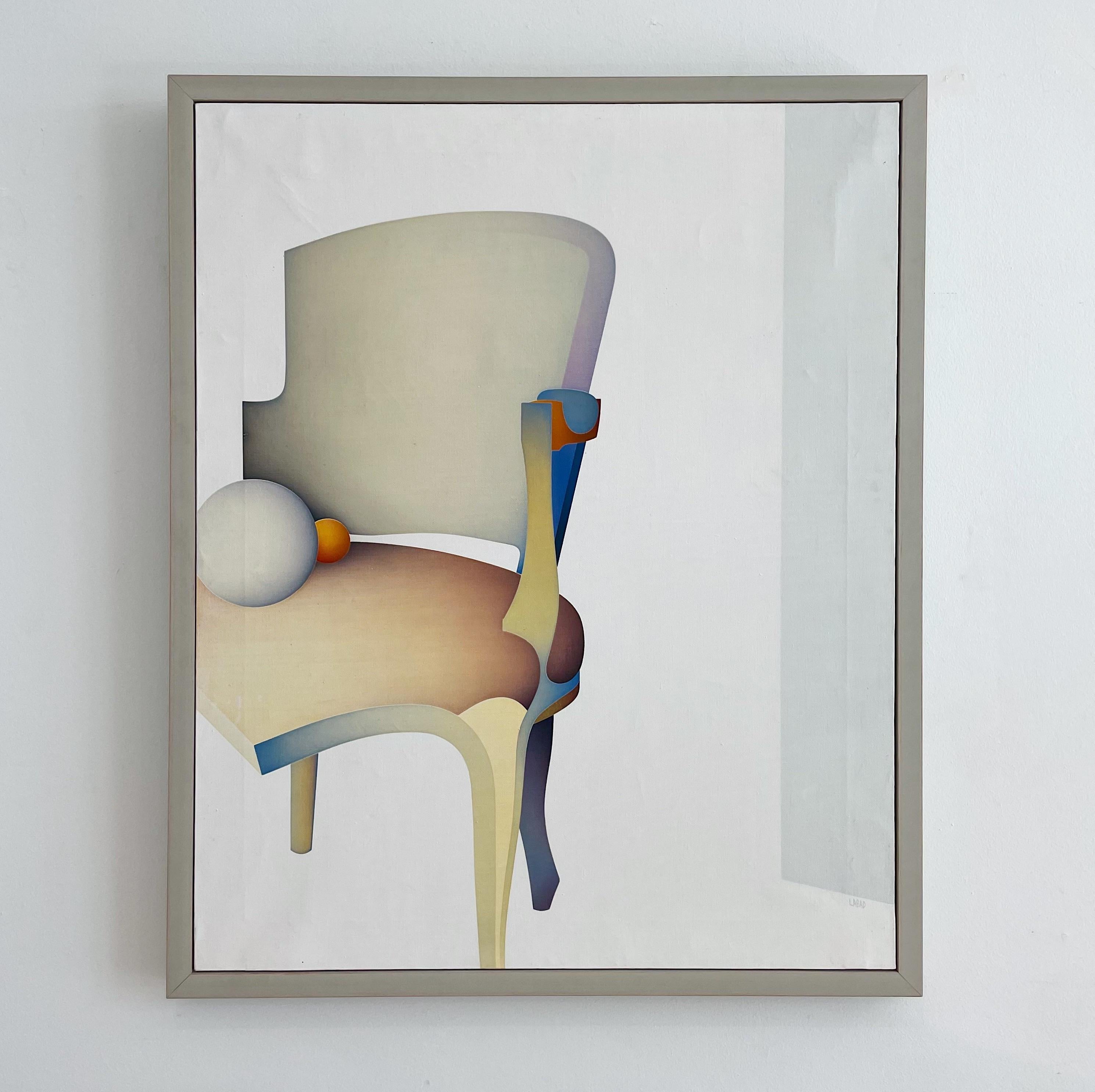 Late 20th Century Original Chair L Painting by Alberto Labad 'Bilbao, Spain'