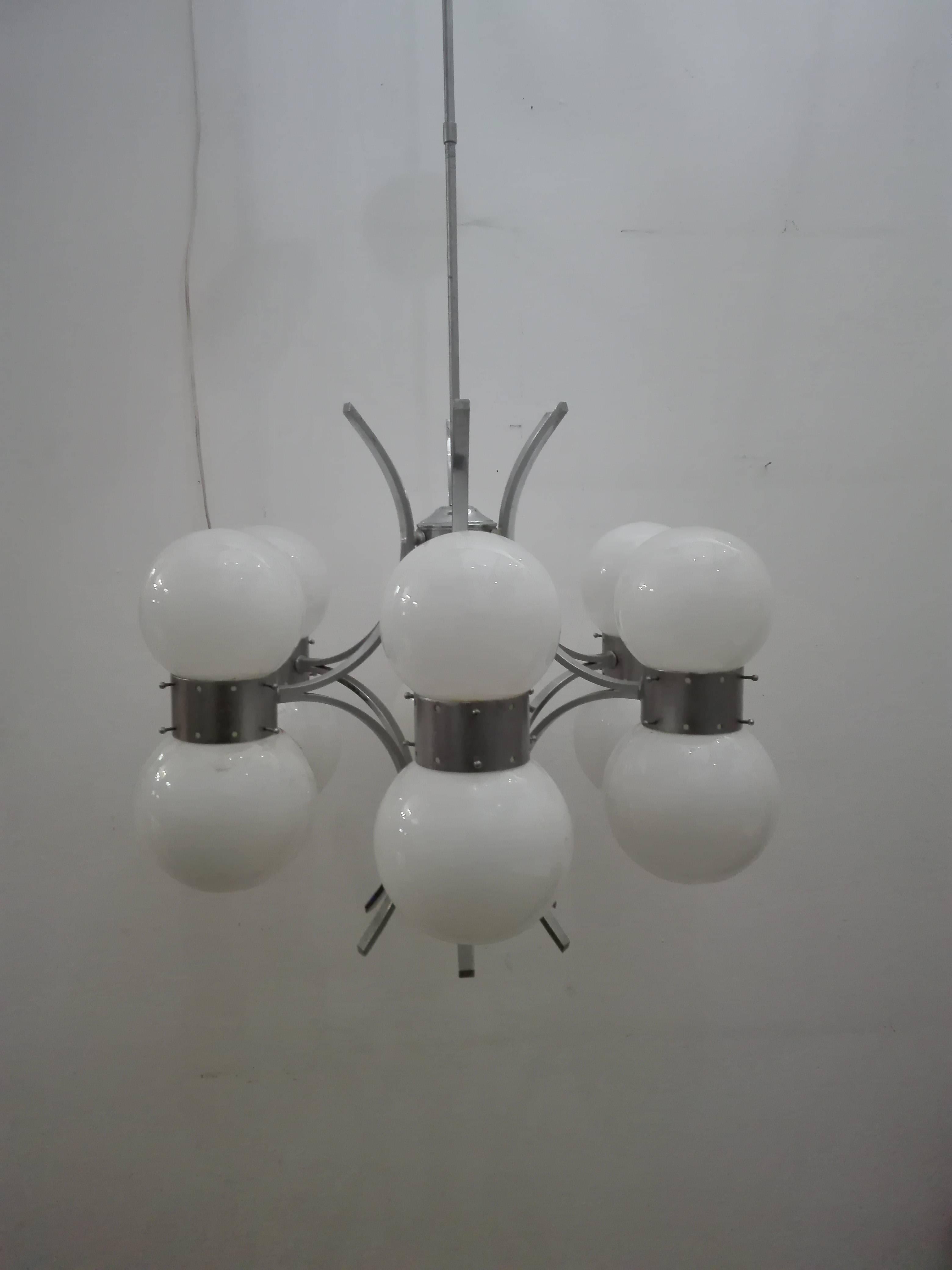 Italian Original Chandelier, Designed by Gaetano Sciolari in the 1970s